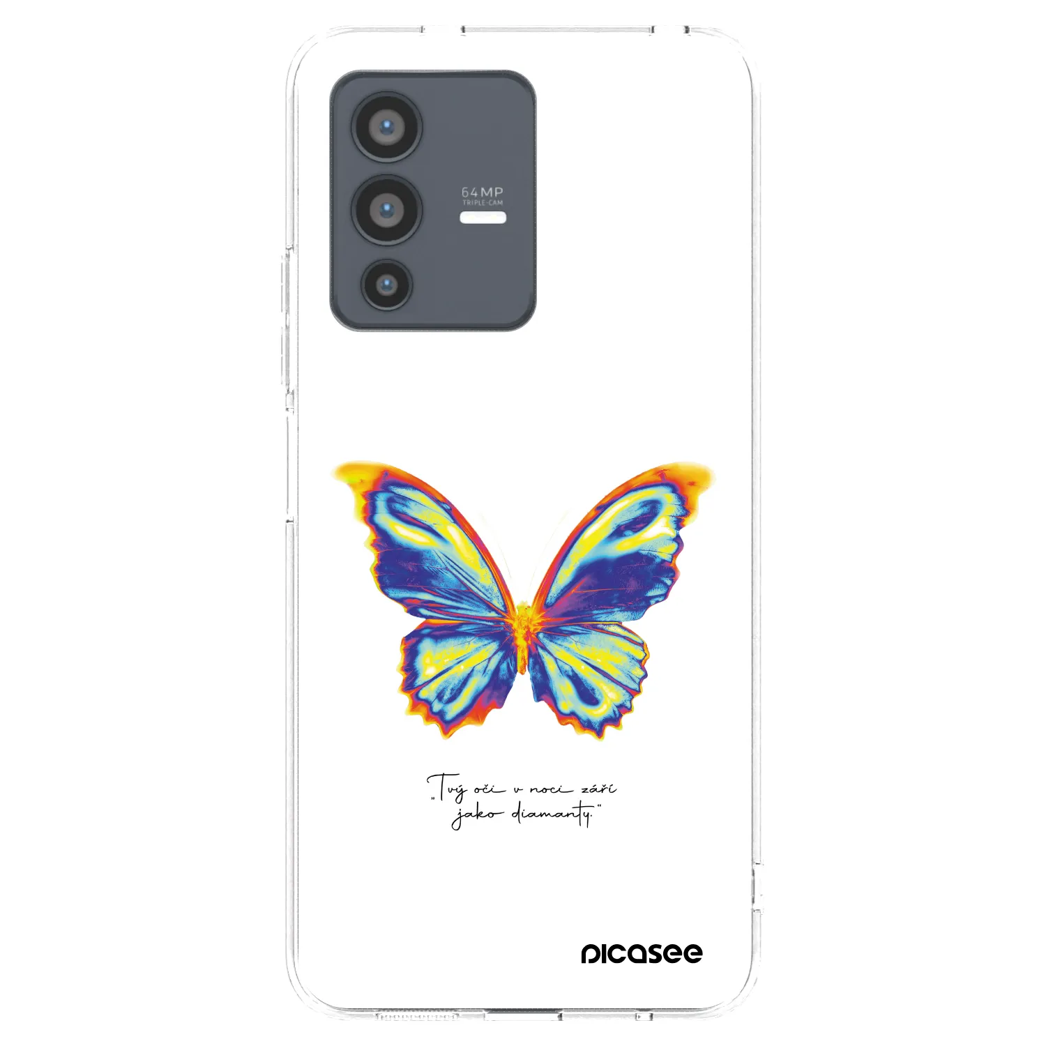 Picasee silikonska prozirna maskica za Vivo V23 5G - Diamanty White