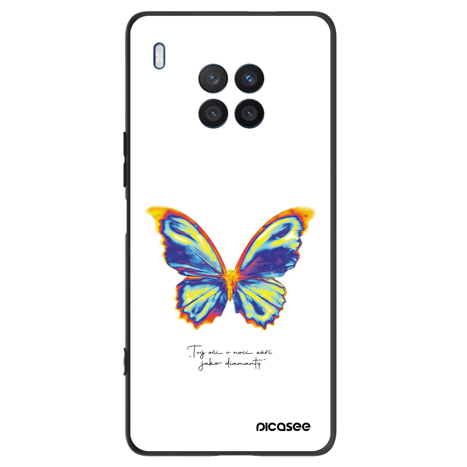 Picasee crna silikonska maskica za Honor 50 Lite - Diamanty White