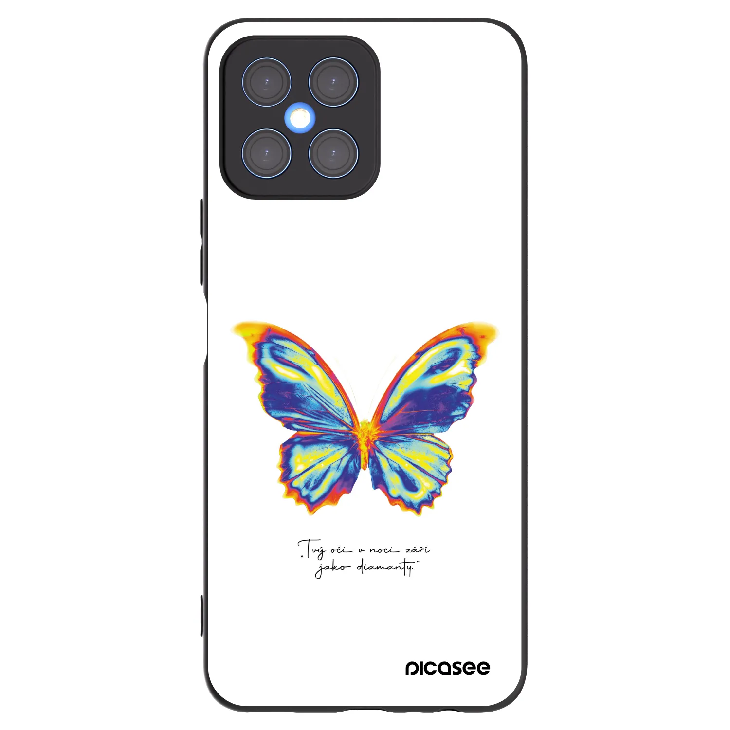 Picasee crna silikonska maskica za Honor X8 4G - Diamanty White