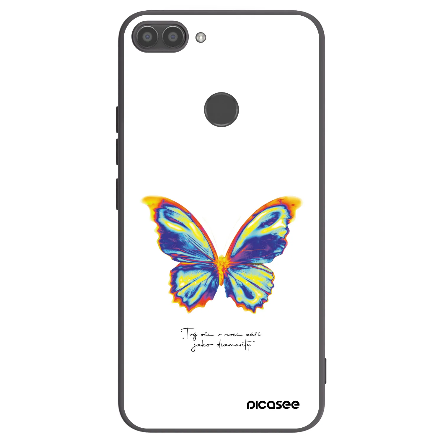 Picasee crna silikonska maskica za Huawei P Smart - Diamanty White