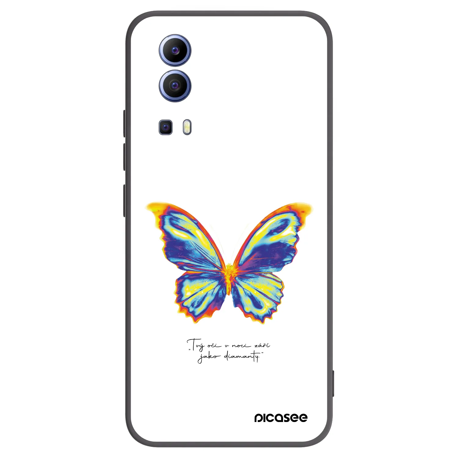 Picasee crna silikonska maskica za Vivo Y52 5G - Diamanty White