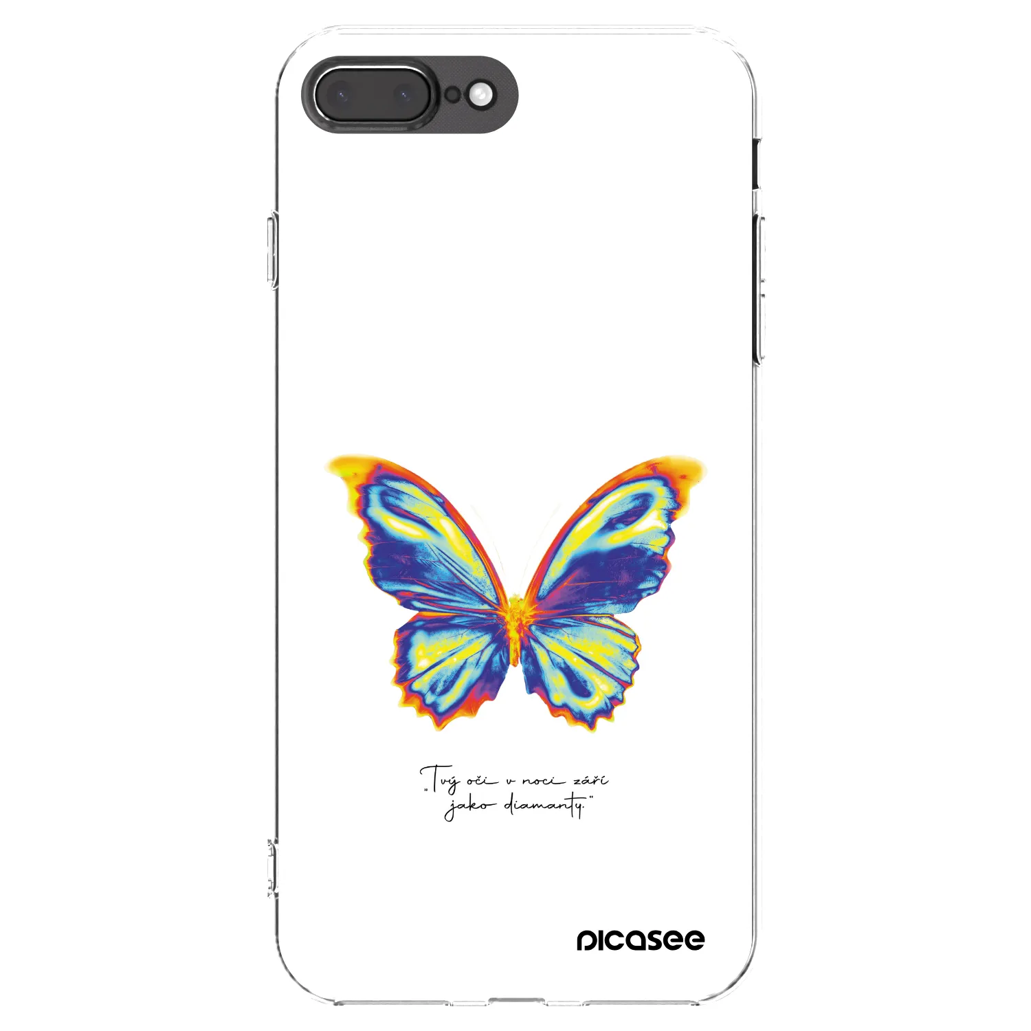 Picasee silikonska prozirna maskica za Apple iPhone 8 Plus - Diamanty White