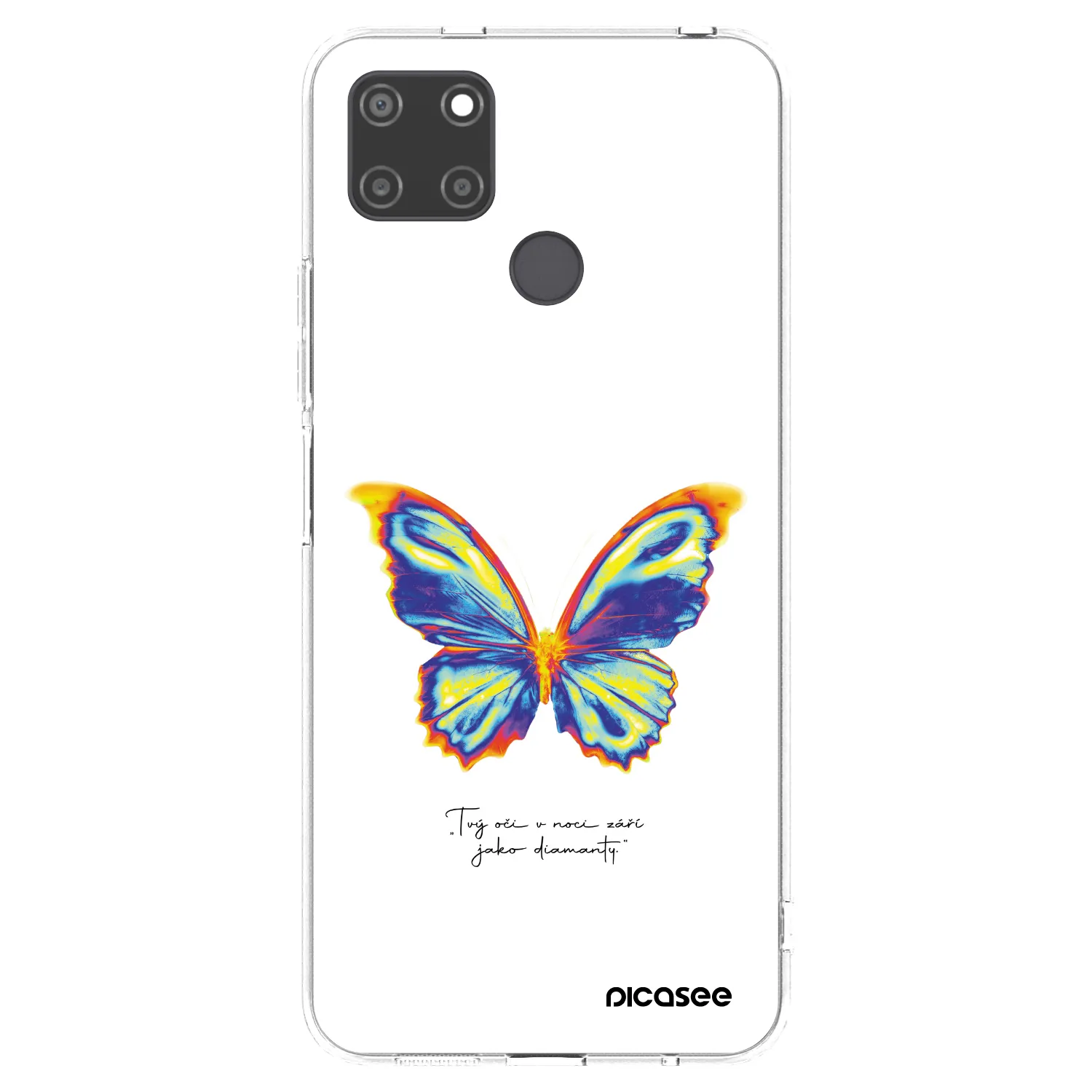 Picasee silikonska prozirna maskica za Realme C21Y - Diamanty White