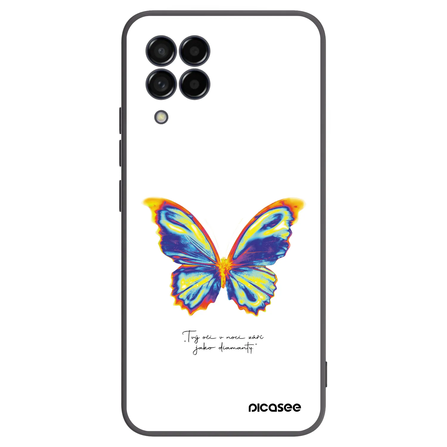 Picasee crna silikonska maskica za Samsung Galaxy M53 5G - Diamanty White