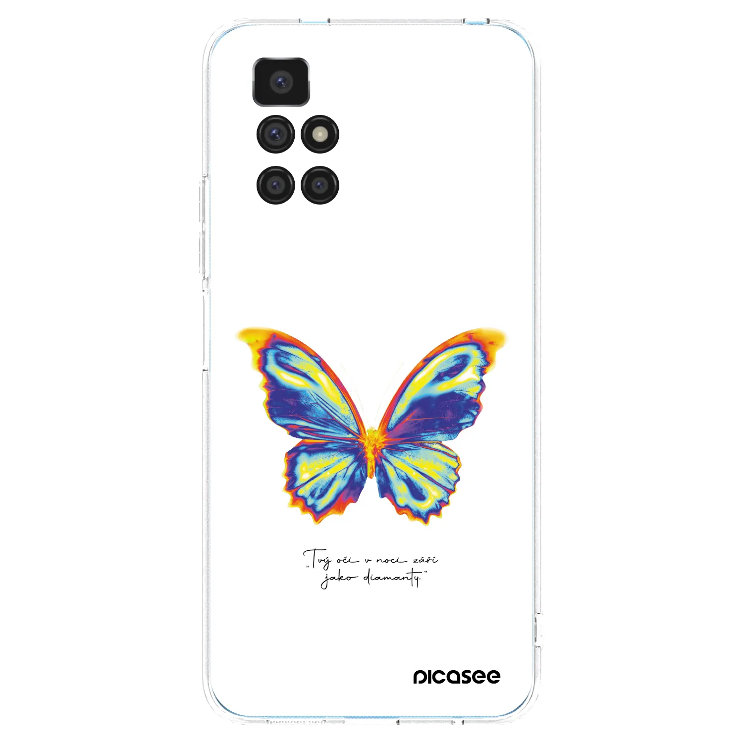 Picasee silikonska prozirna maskica za Xiaomi Redmi 10 (2022) - Diamanty White