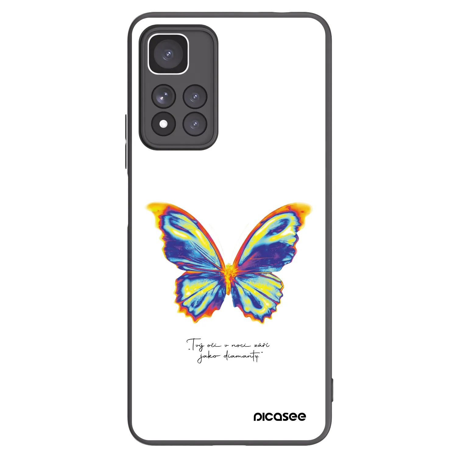 Picasee crna silikonska maskica za Xiaomi Redmi Note 11 Pro+ 5G - Diamanty White