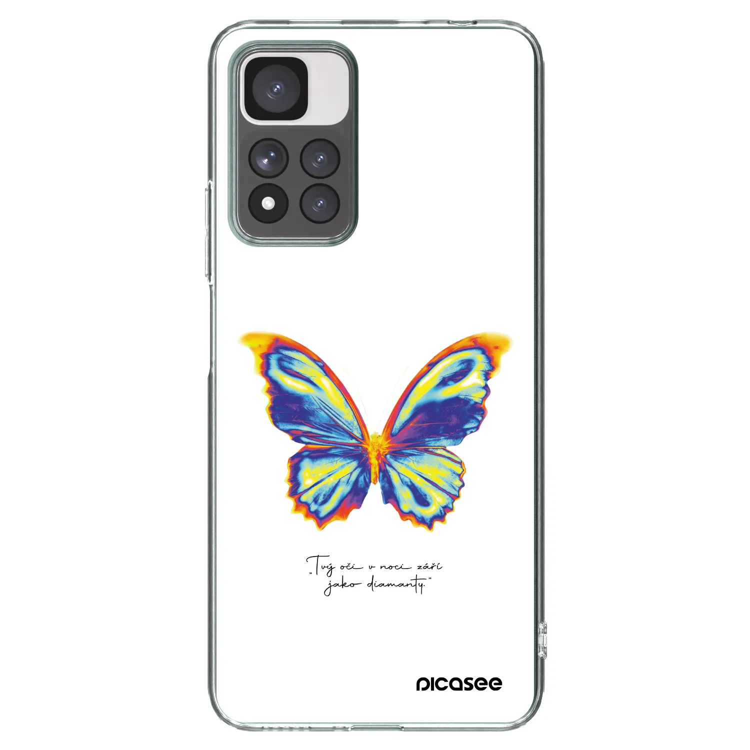 Picasee silikonska prozirna maskica za Xiaomi Redmi Note 11 Pro+ 5G - Diamanty White