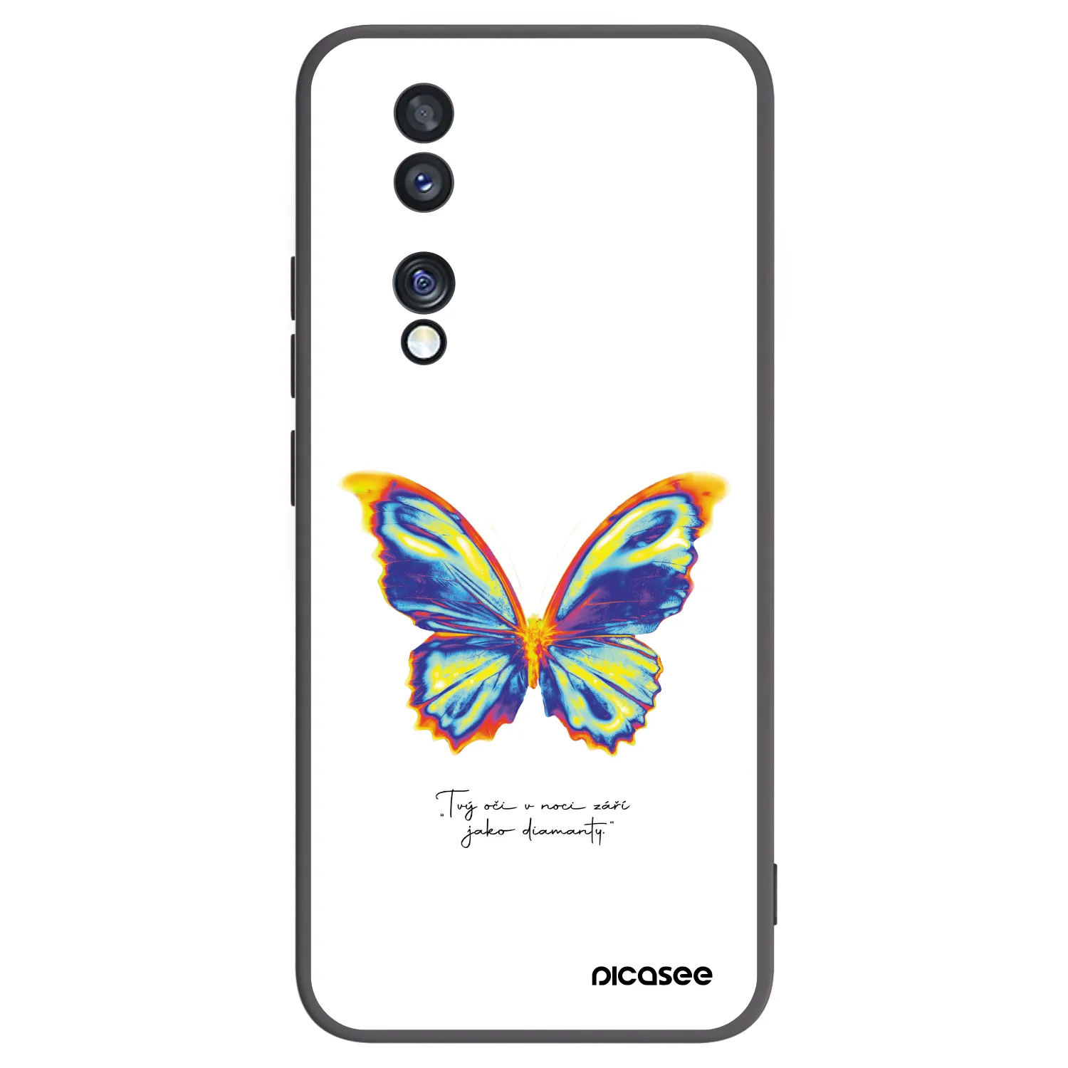 Picasee crna silikonska maskica za Honor 70 - Diamanty White
