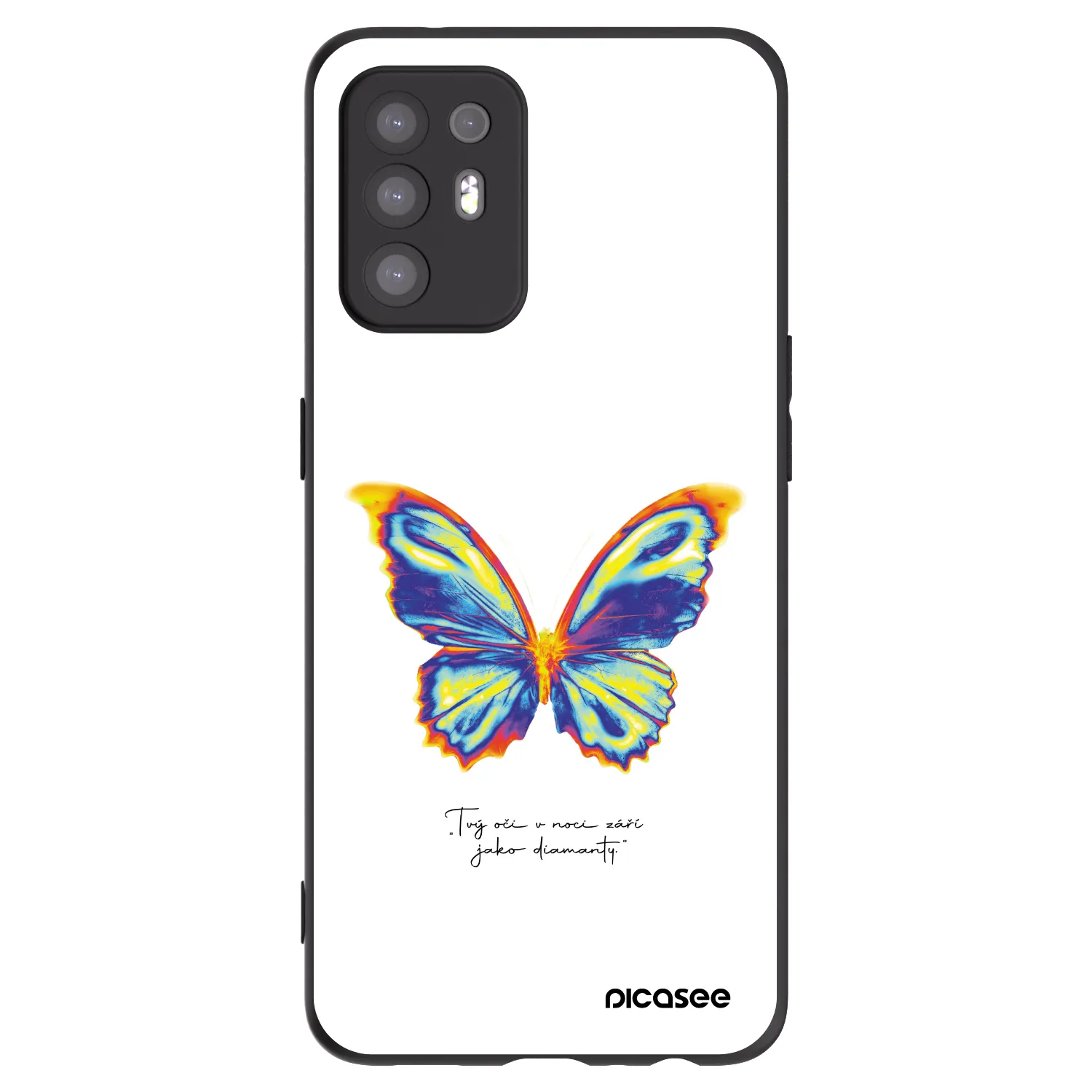 Picasee crna silikonska maskica za OPPO A94 5G - Diamanty White