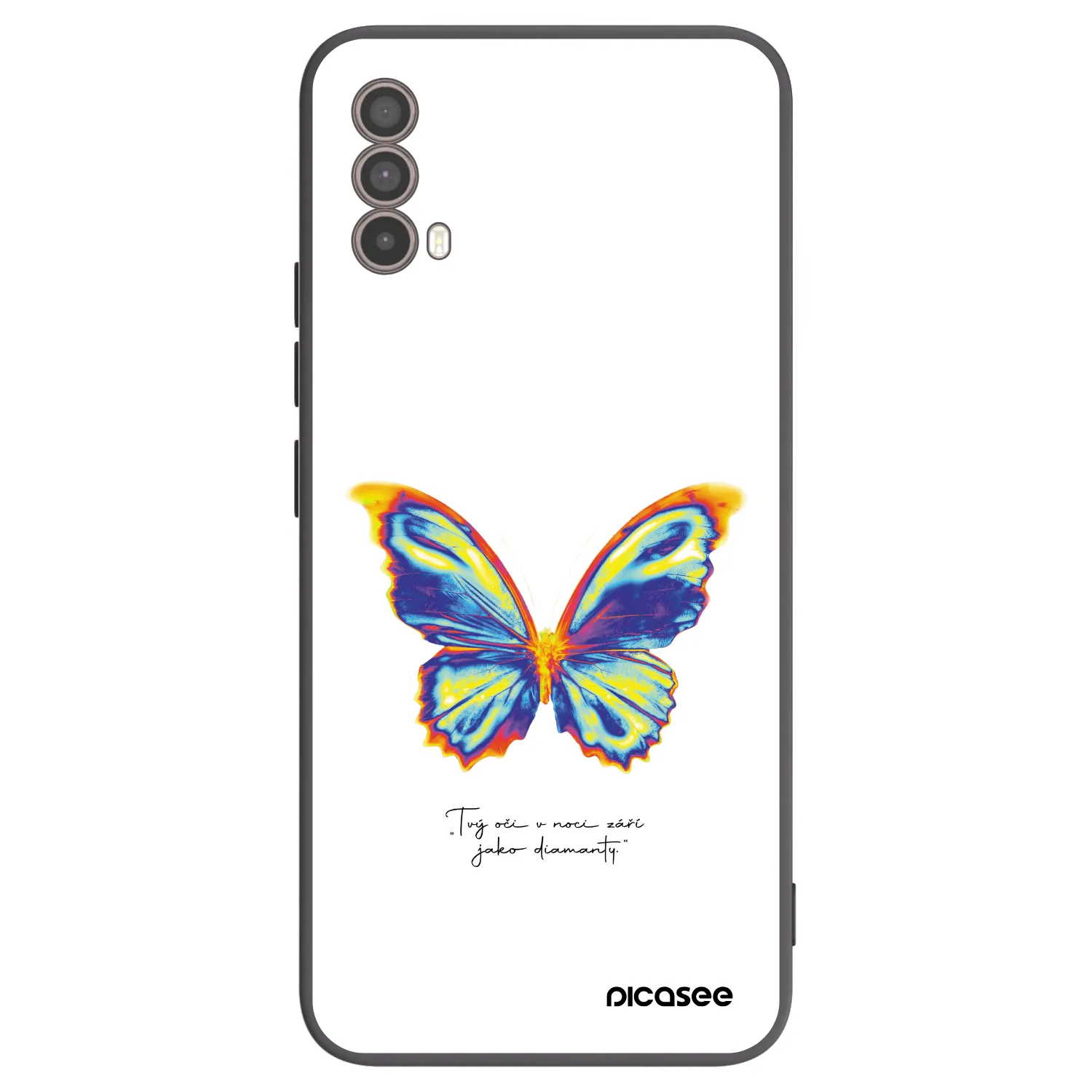 Picasee crna silikonska maskica za Motorola Moto E40 - Diamanty White