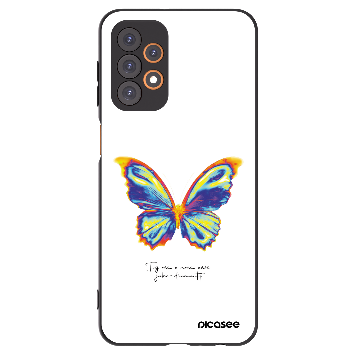 Picasee crna silikonska maskica za Samsung Galaxy A23 A235F 4G - Diamanty White