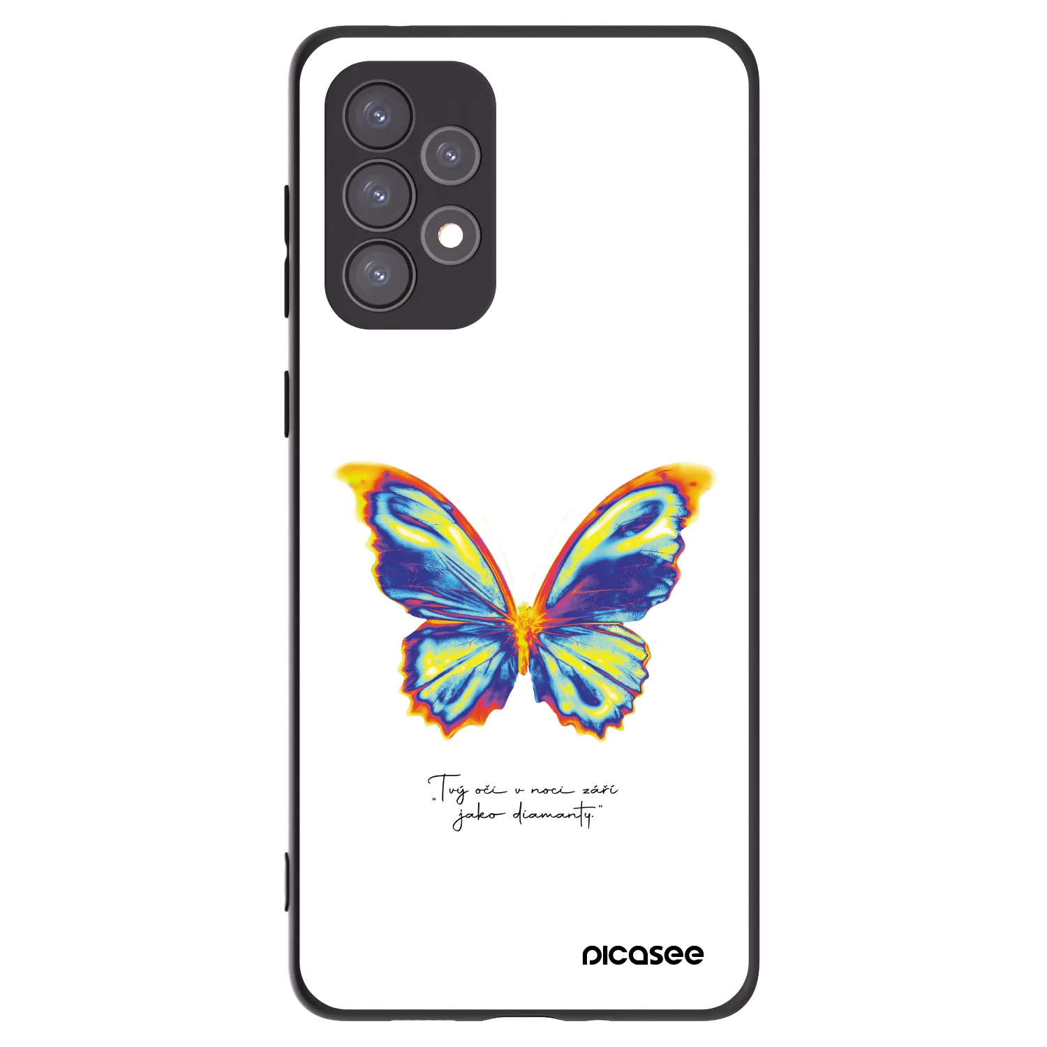 Picasee crna silikonska maskica za Samsung Galaxy A73 5G - Diamanty White