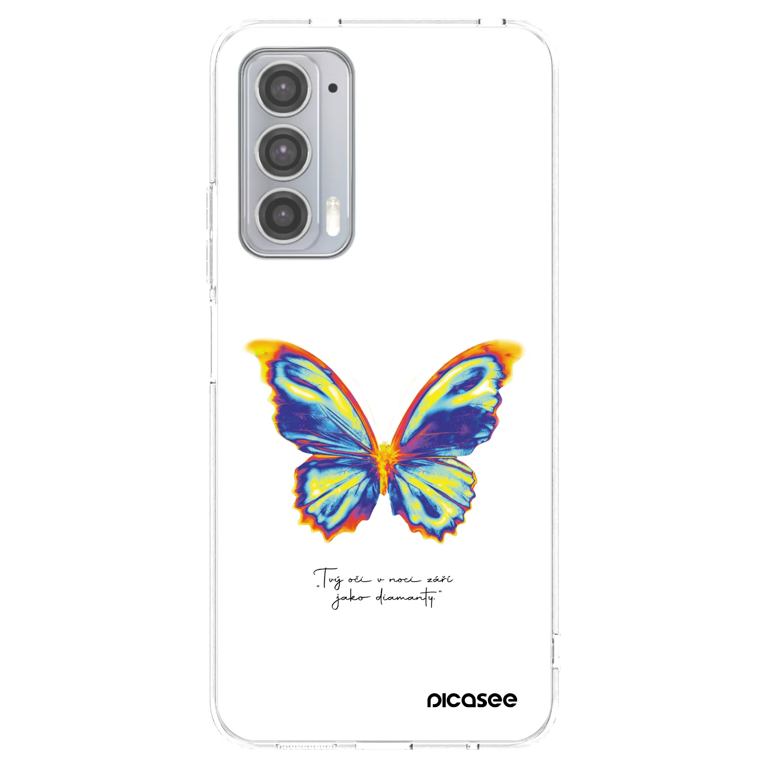 Picasee silikonska prozirna maskica za Motorola Edge 20 - Diamanty White