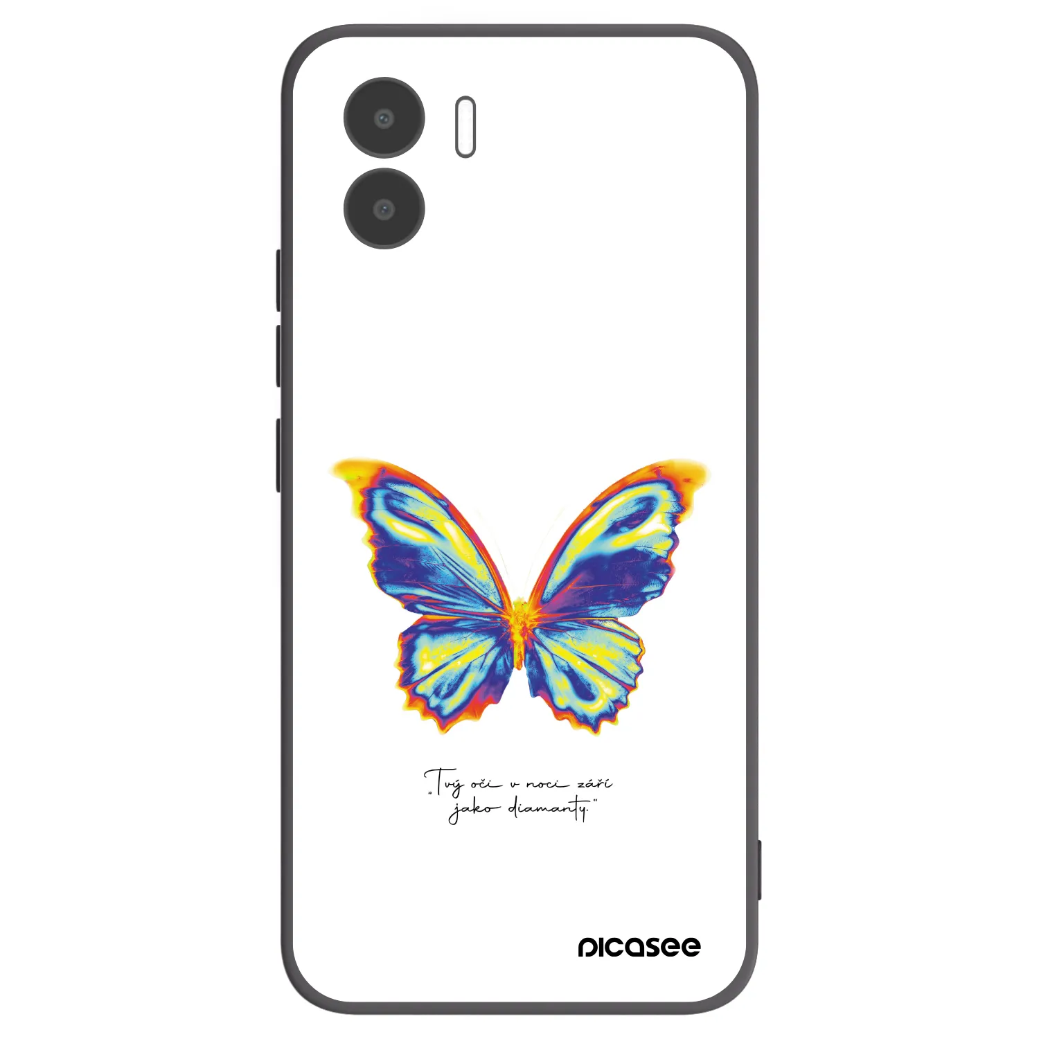 Picasee crna silikonska maskica za Xiaomi Redmi A1 - Diamanty White