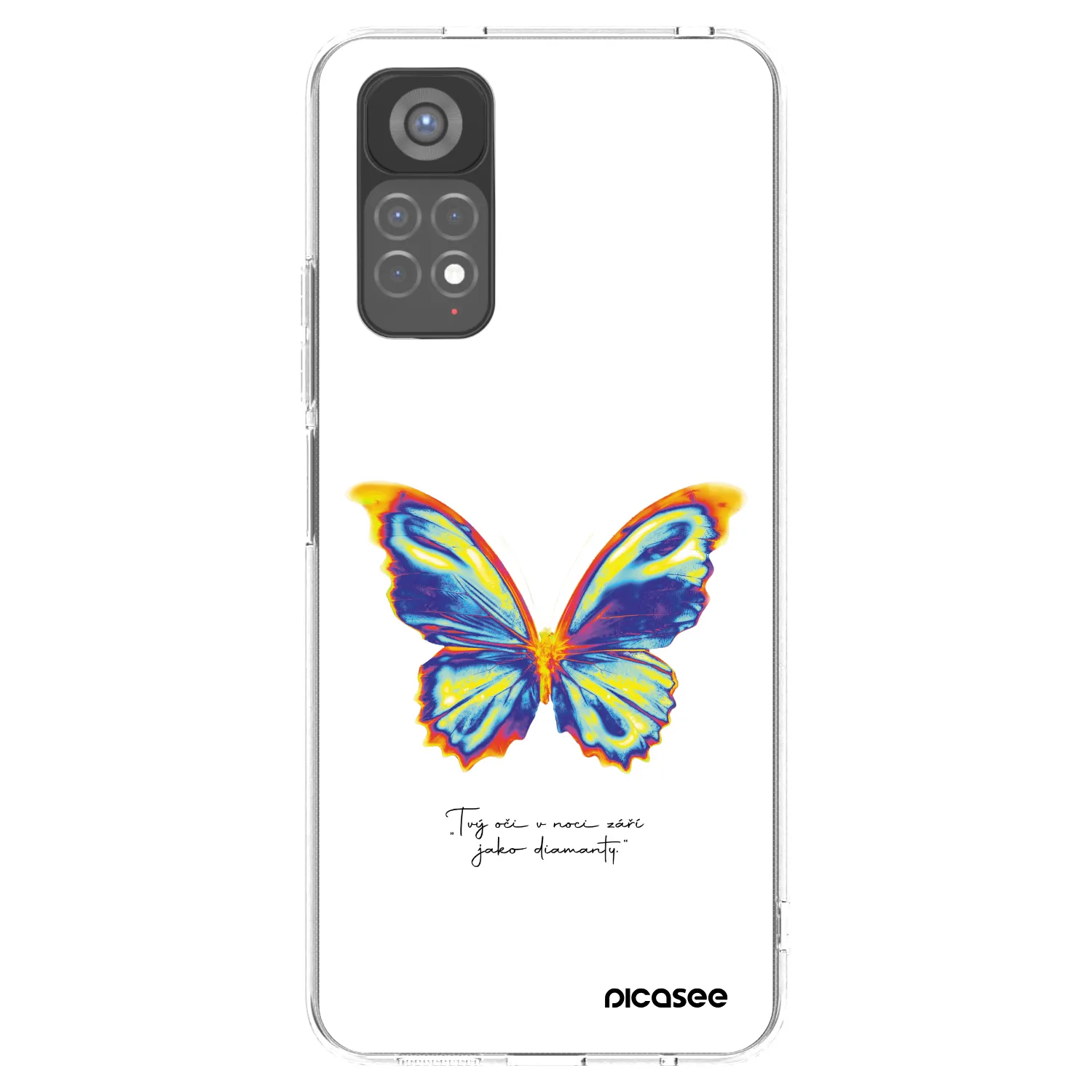 Picasee silikonska prozirna maskica za Xiaomi Redmi Note 11S 5G - Diamanty White