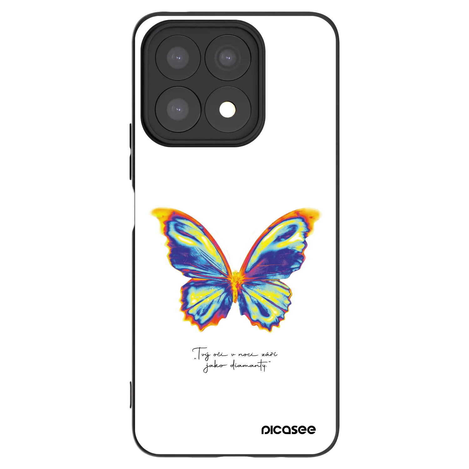 Picasee crna silikonska maskica za Honor X8a - Diamanty White