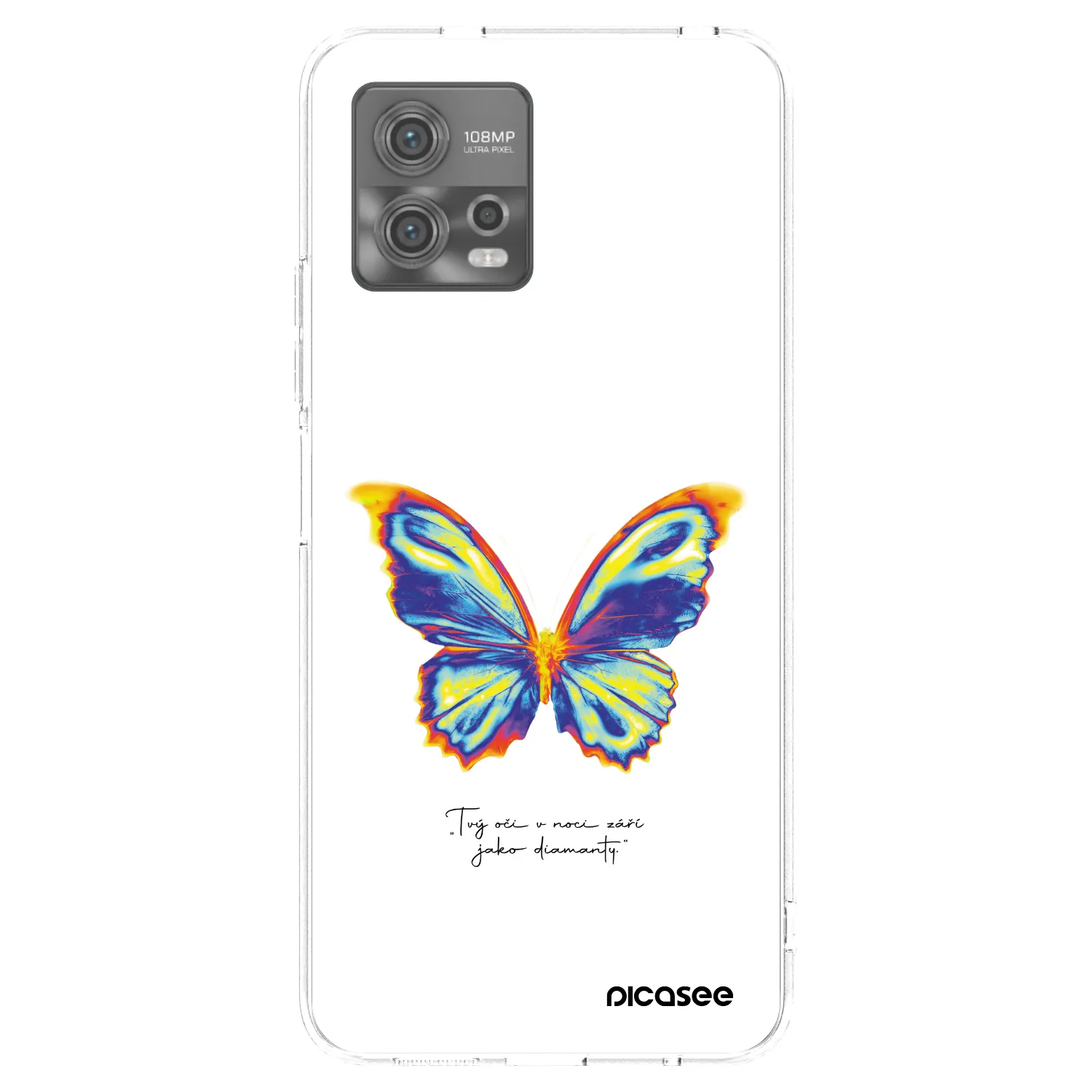 Picasee silikonska prozirna maskica za Motorola Moto G72 - Diamanty White