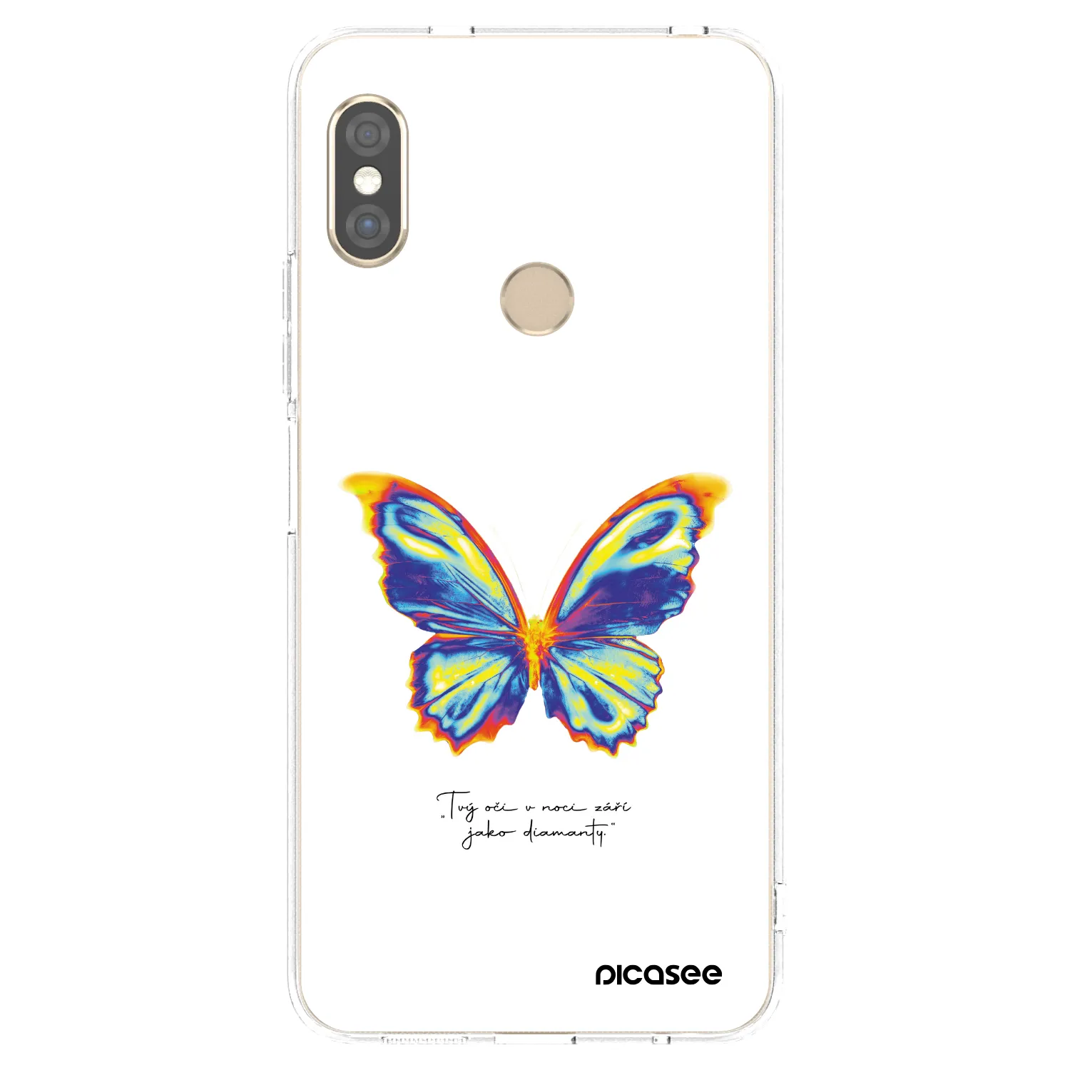 Picasee silikonska prozirna maskica za Xiaomi Redmi Note 5 Global - Diamanty White