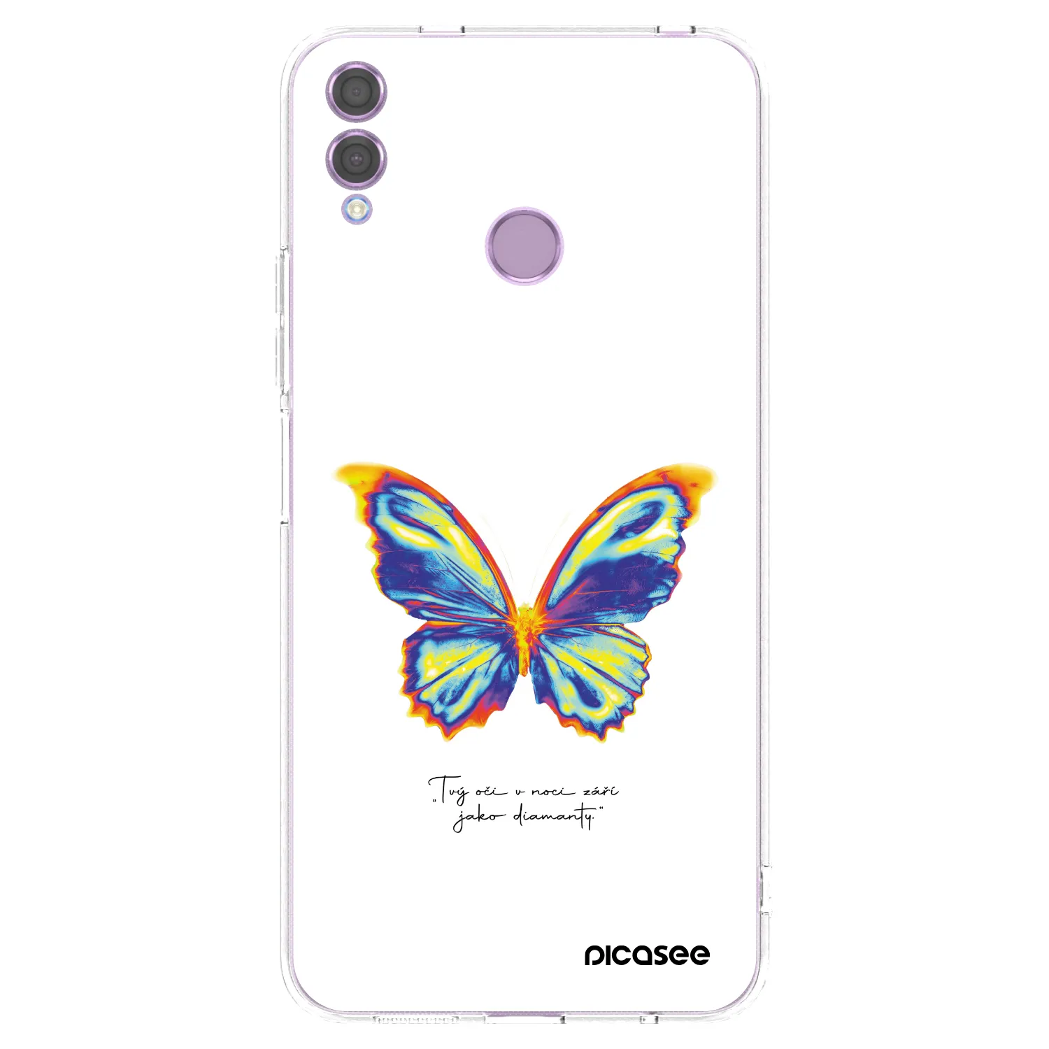 Picasee silikonska prozirna maskica za Honor 8X - Diamanty White