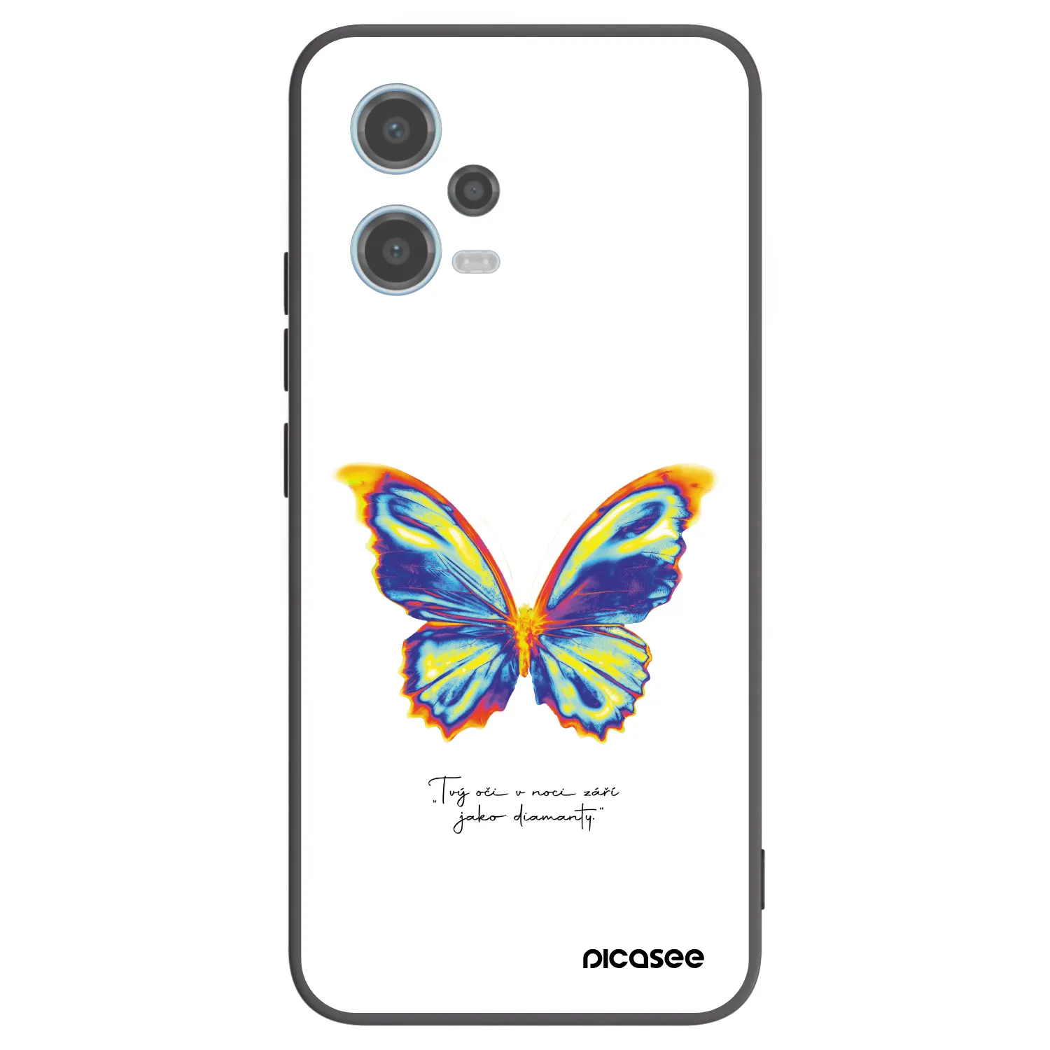 Picasee crna silikonska maskica za Xiaomi Redmi Note 12 5G - Diamanty White