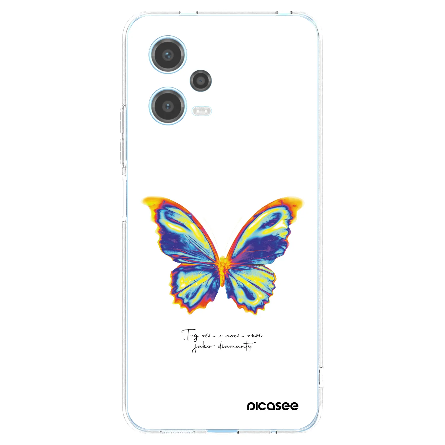 Picasee silikonska prozirna maskica za Xiaomi Redmi Note 12 5G - Diamanty White
