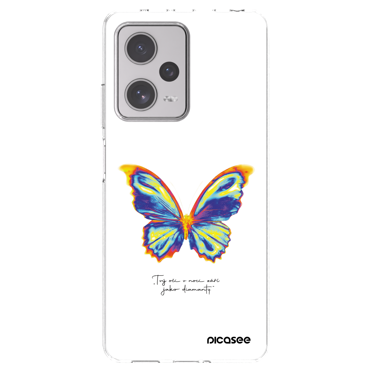 Picasee silikonska prozirna maskica za Xiaomi Redmi Note 12 Pro+ 5G - Diamanty White