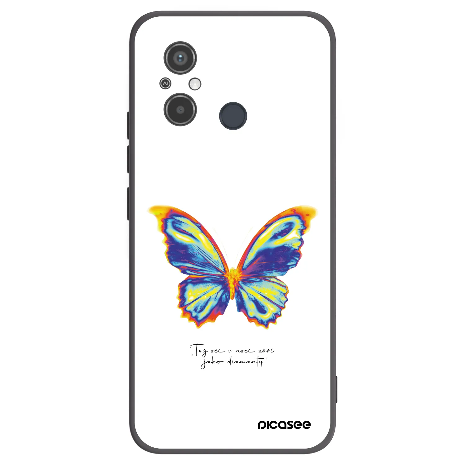 Picasee crna silikonska maskica za Xiaomi Redmi 12C - Diamanty White
