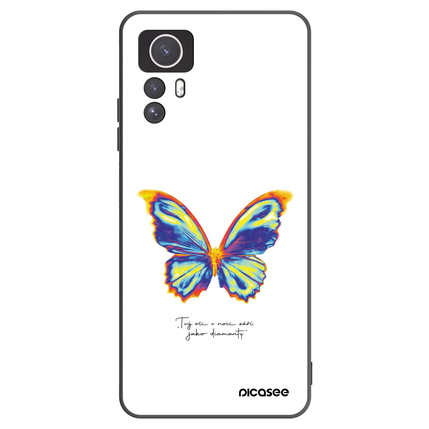 Picasee crna silikonska maskica za Xiaomi Redmi Note 12S - Diamanty White