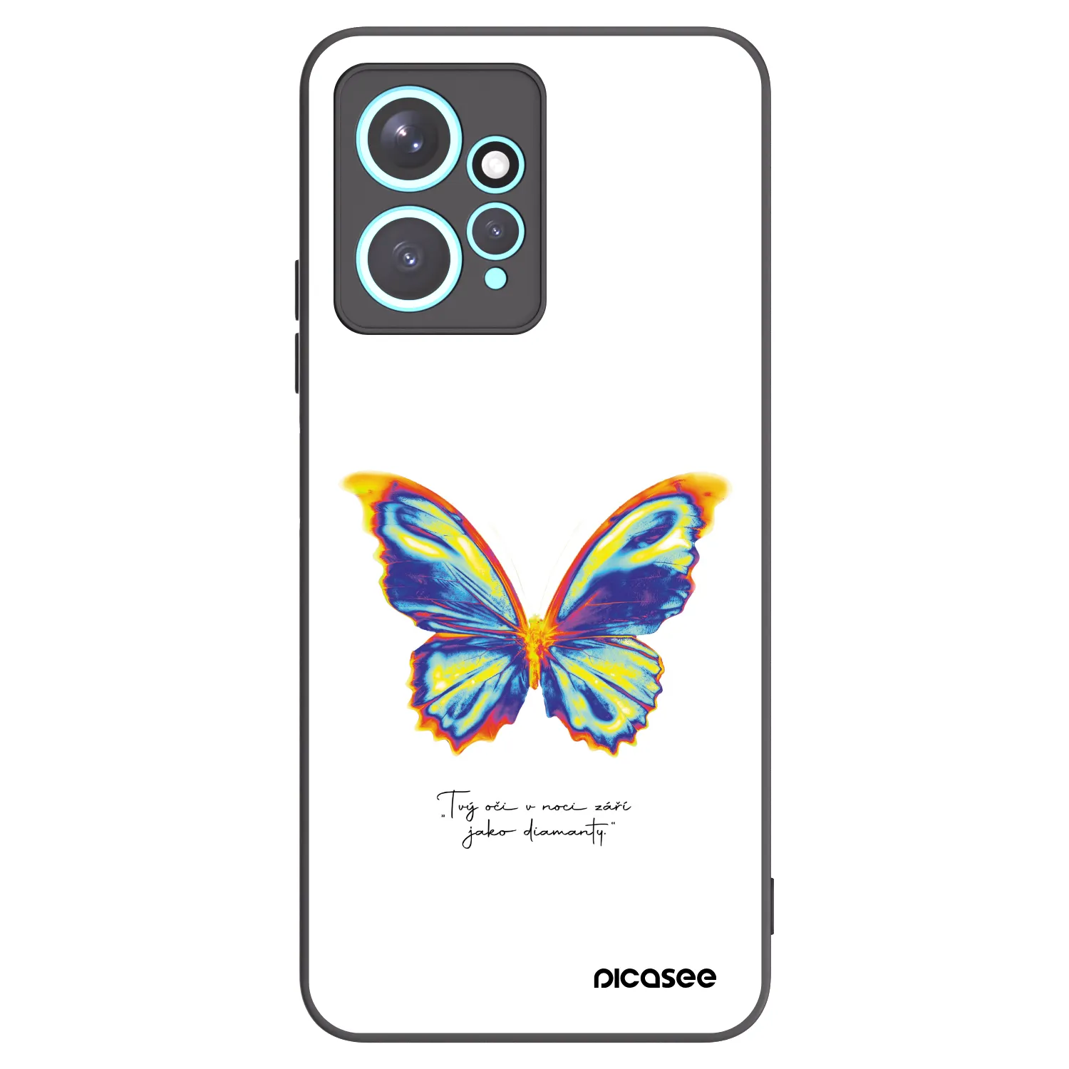 Picasee crna silikonska maskica za Xiaomi Redmi Note 12 4G - Diamanty White
