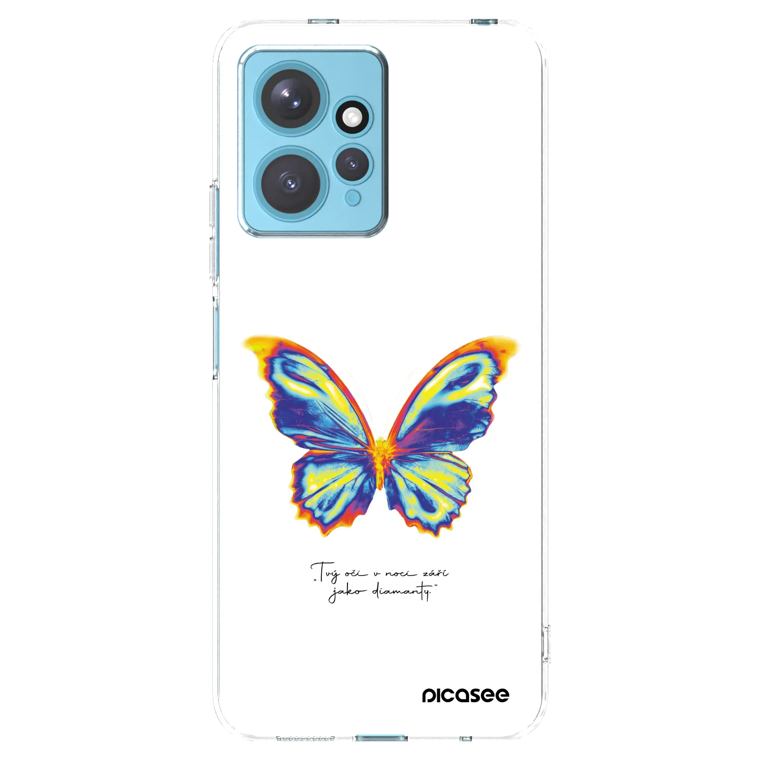 Picasee silikonska prozirna maskica za Xiaomi Redmi Note 12 4G - Diamanty White