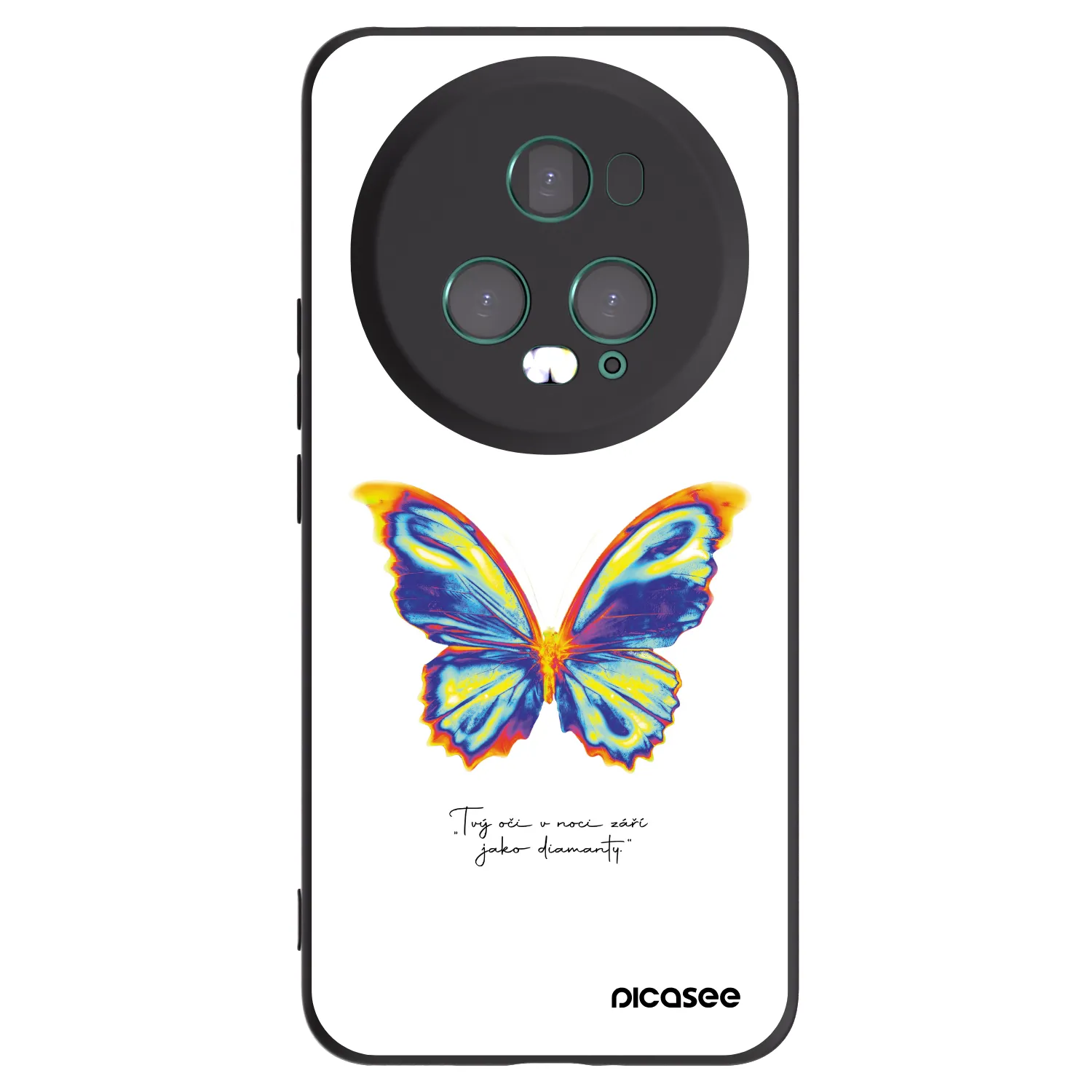 Picasee crna silikonska maskica za Honor Magic5 Pro - Diamanty White