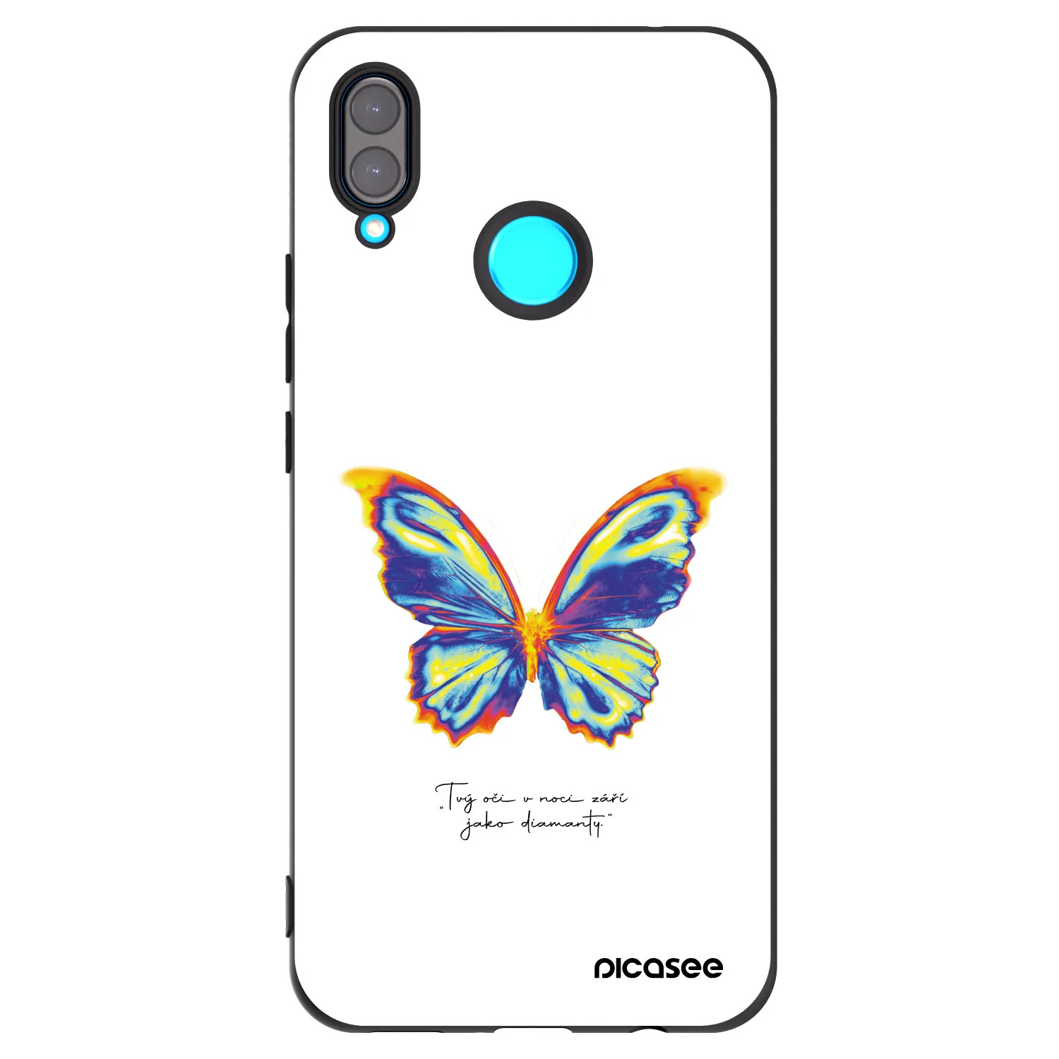 Picasee crna silikonska maskica za Huawei Nova 3i - Diamanty White