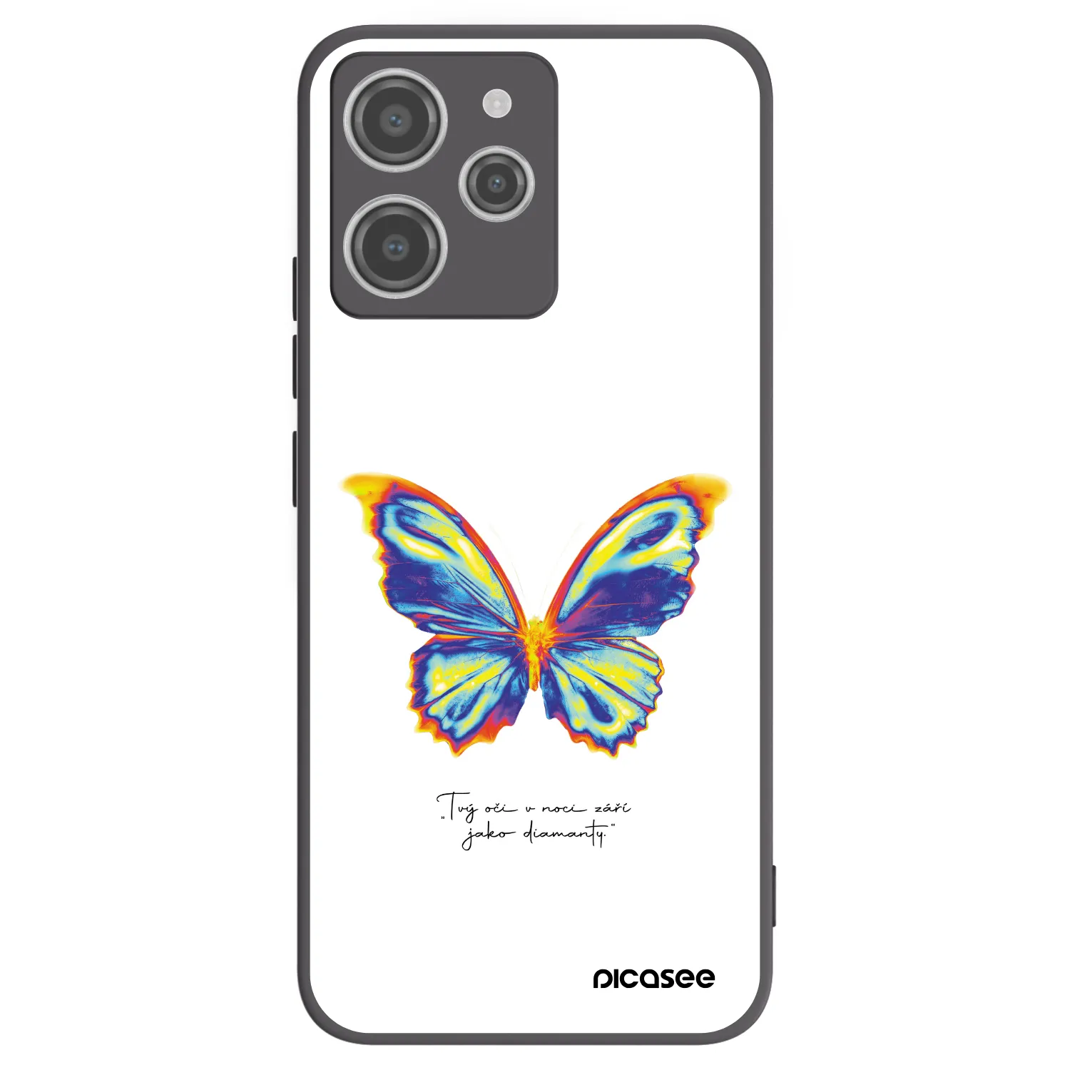 Picasee crna silikonska maskica za Xiaomi Redmi 12 4G - Diamanty White