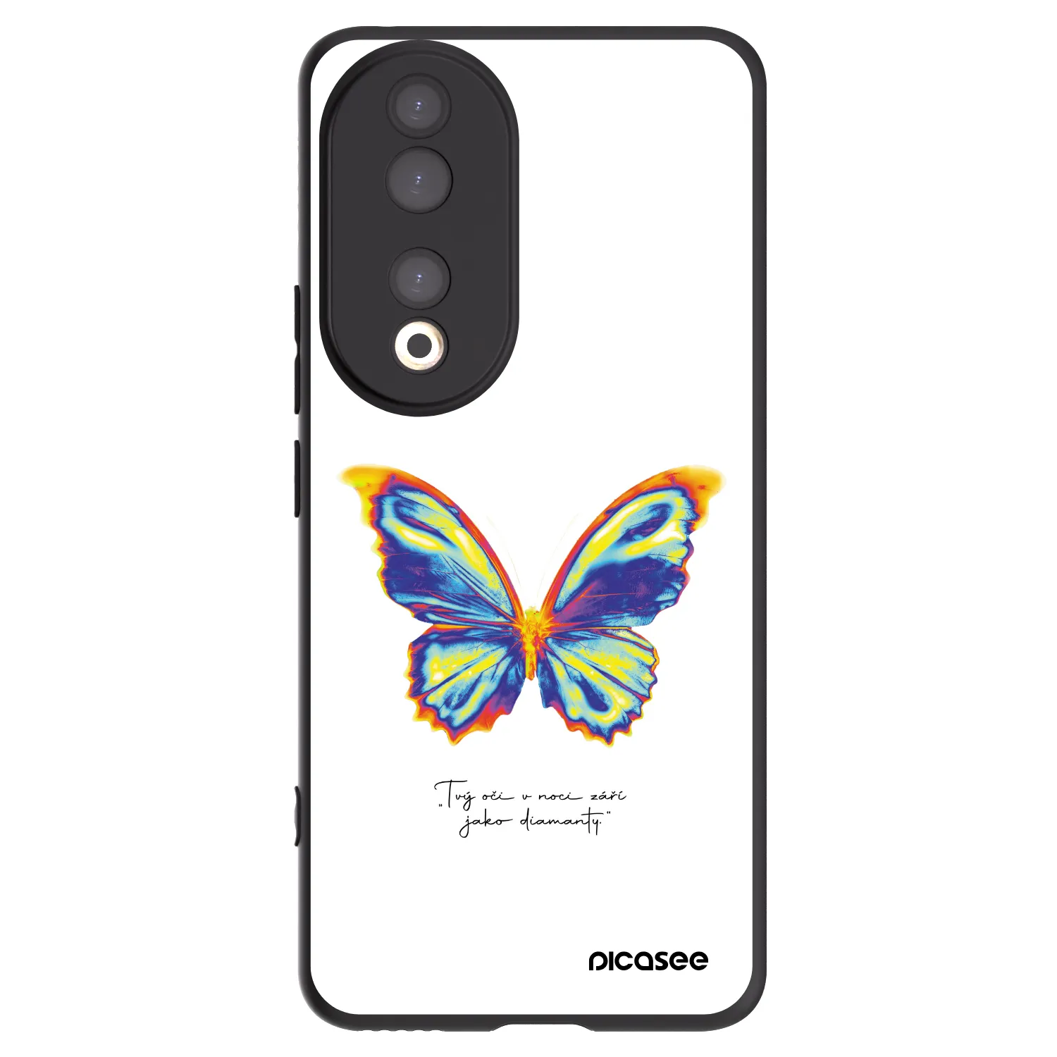 Picasee crna silikonska maskica za Honor 90 5G - Diamanty White