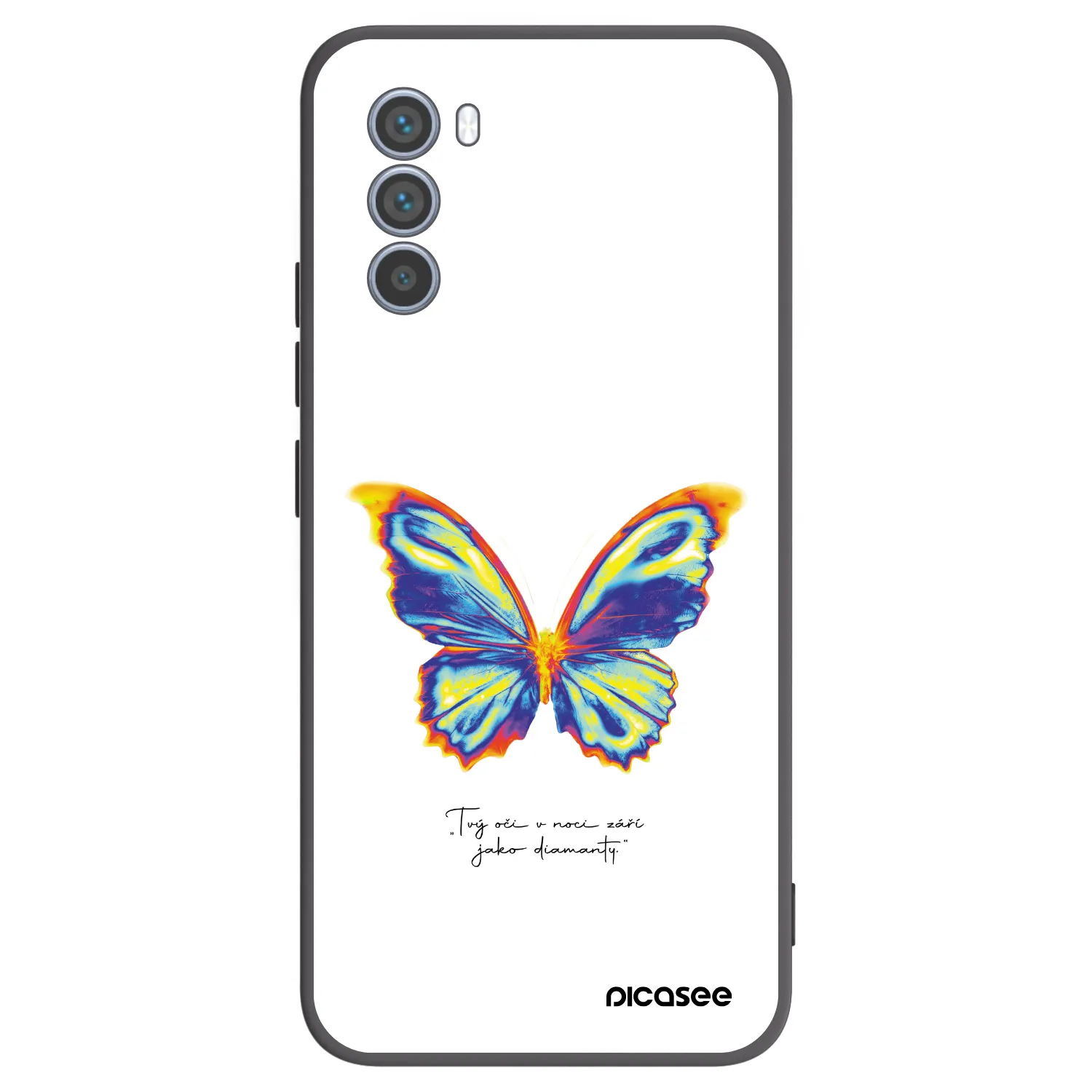 Picasee crna silikonska maskica za Motorola Moto G62 - Diamanty White