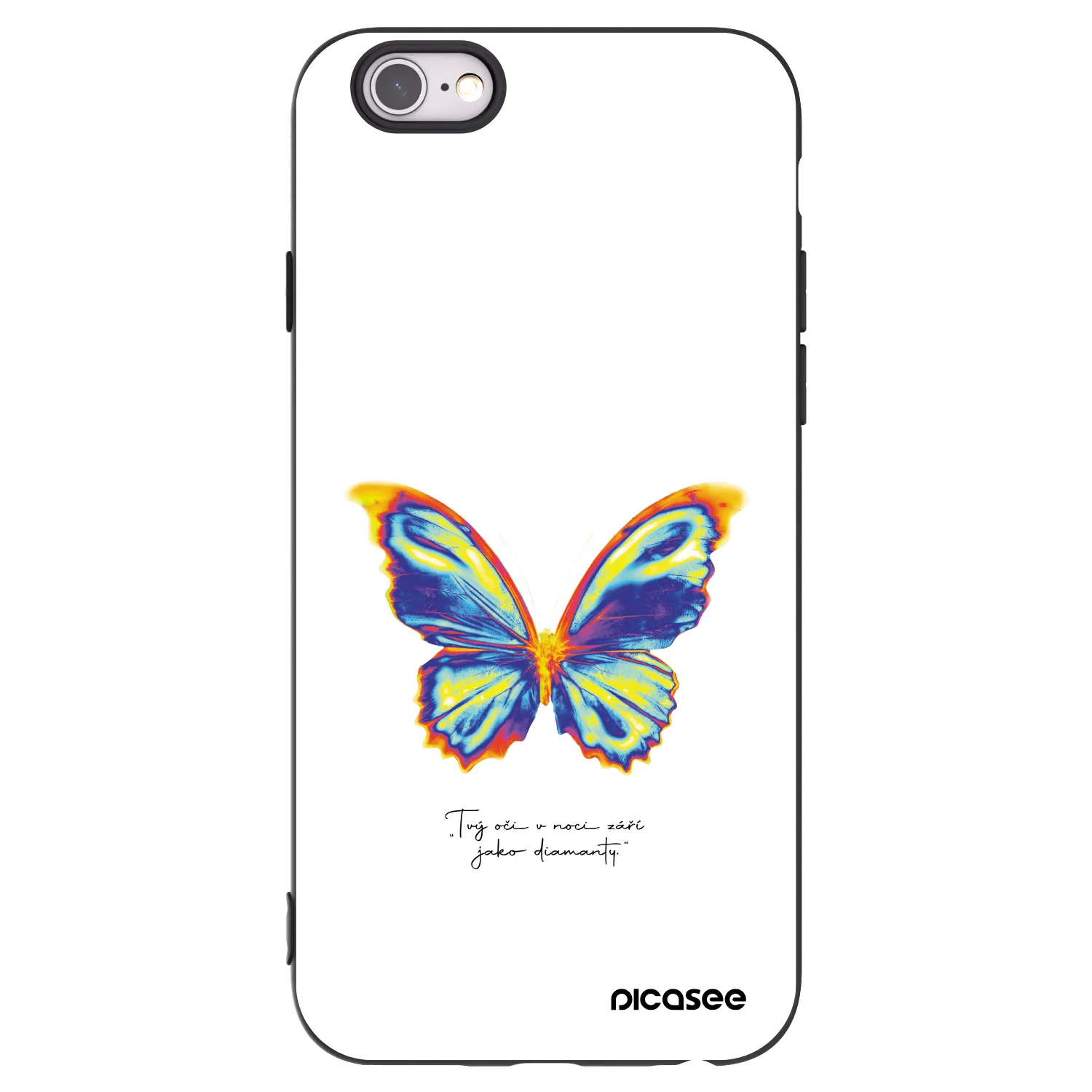 Picasee crna silikonska maskica za Apple iPhone 6/6S - Diamanty White