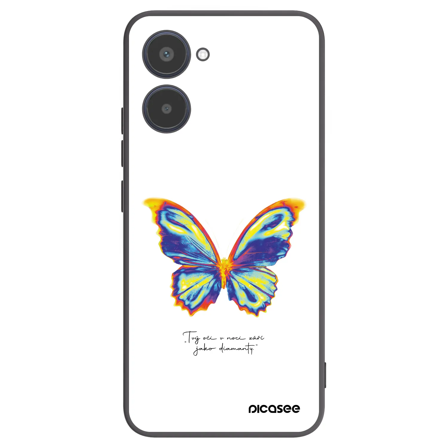 Picasee crna silikonska maskica za Realme 10 4G - Diamanty White