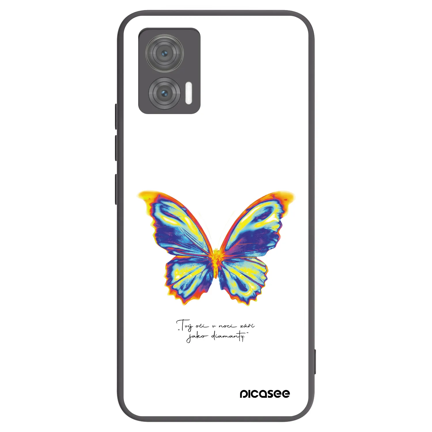 Picasee crna silikonska maskica za Motorola Edge 30 Neo - Diamanty White