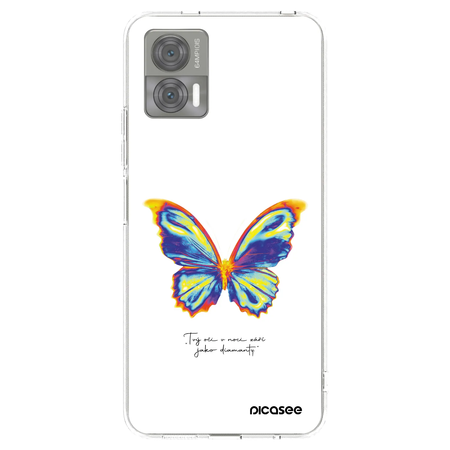 Picasee silikonska prozirna maskica za Motorola Edge 30 Neo - Diamanty White
