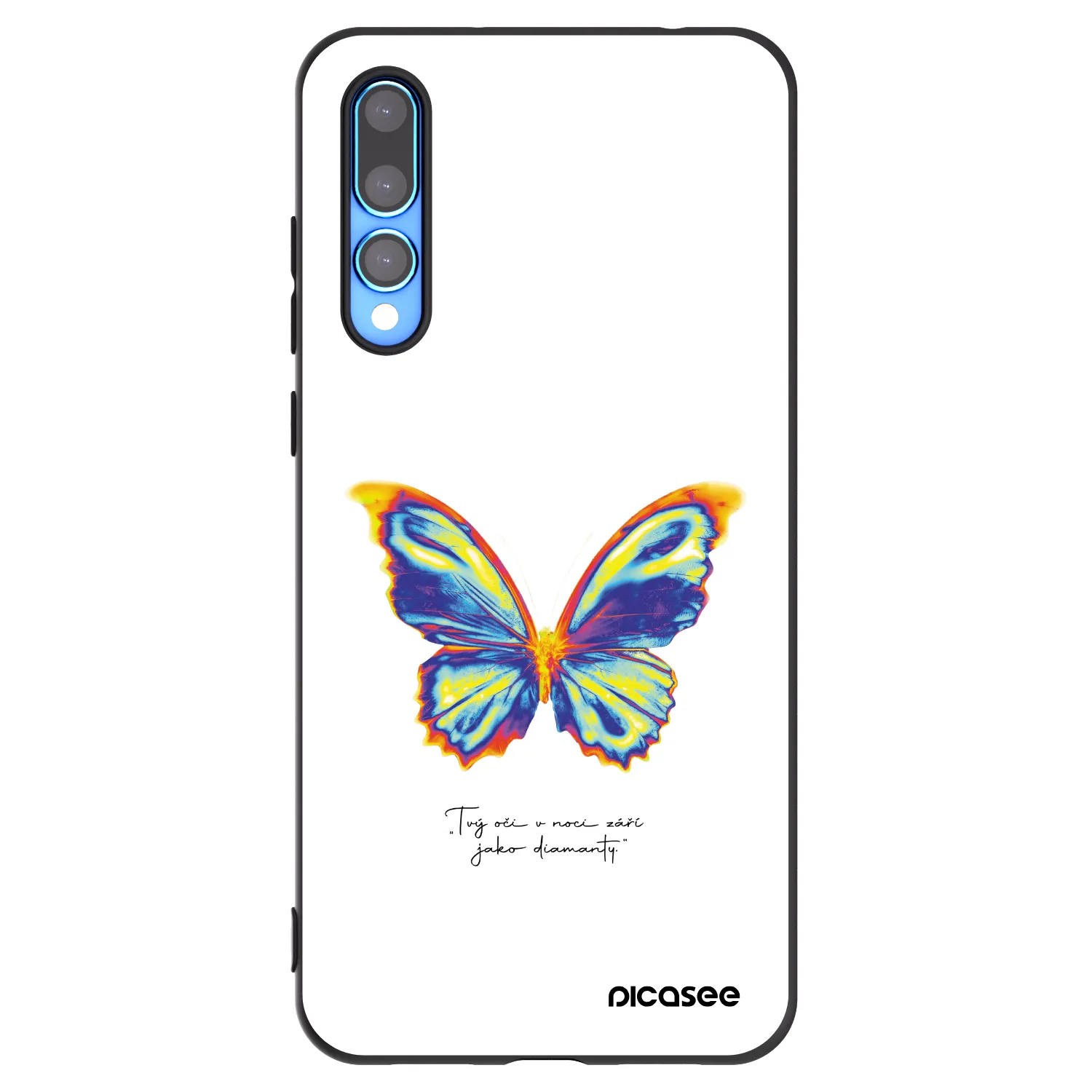 Picasee crna silikonska maskica za Huawei P20 Pro - Diamanty White