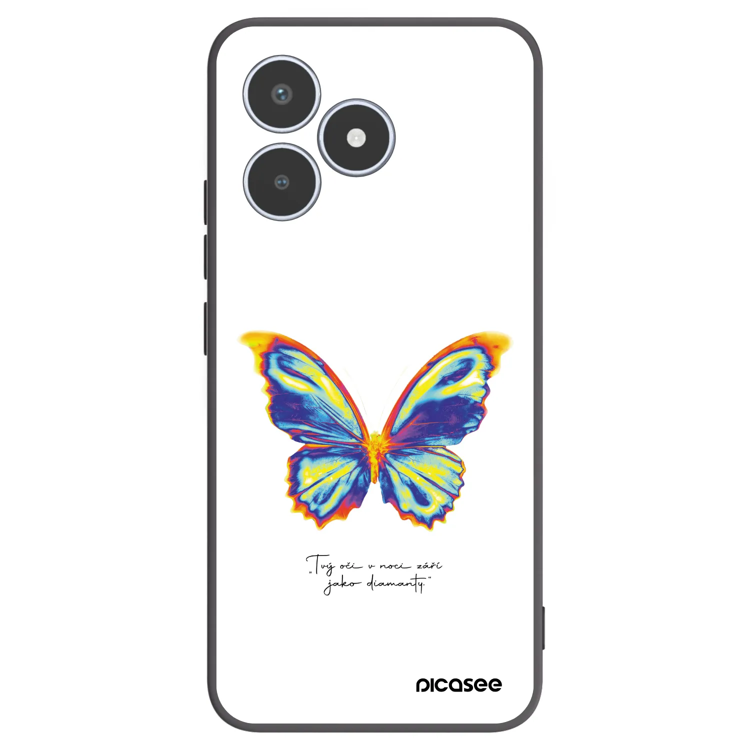 Picasee crna silikonska maskica za Realme C53 - Diamanty White