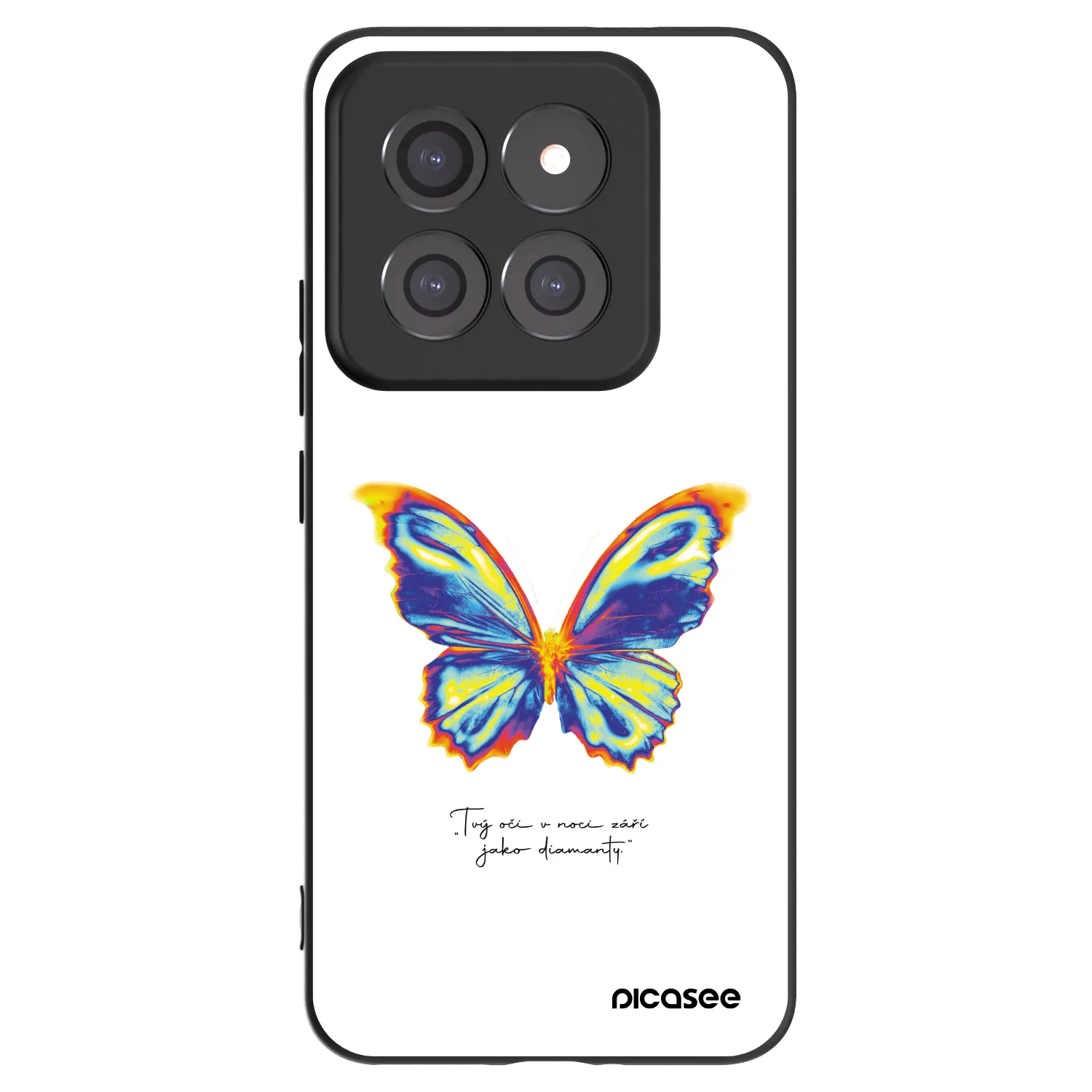 Picasee crna silikonska maskica za Xiaomi 14 Pro - Diamanty White