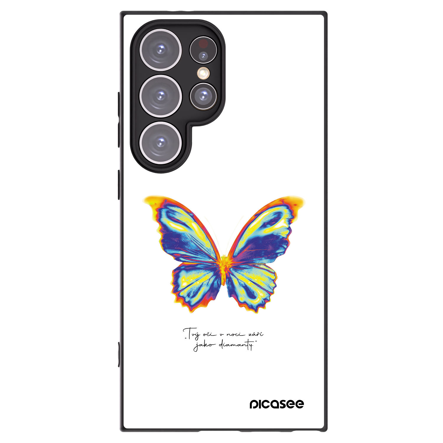 Picasee crna silikonska maskica za Samsung Galaxy S24 Ultra S928B 5G - Diamanty White