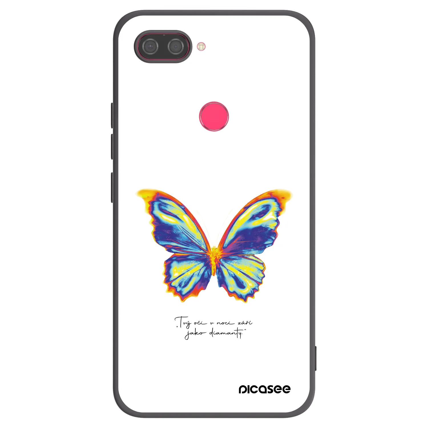 Picasee crna silikonska maskica za Xiaomi Mi 8 Lite - Diamanty White