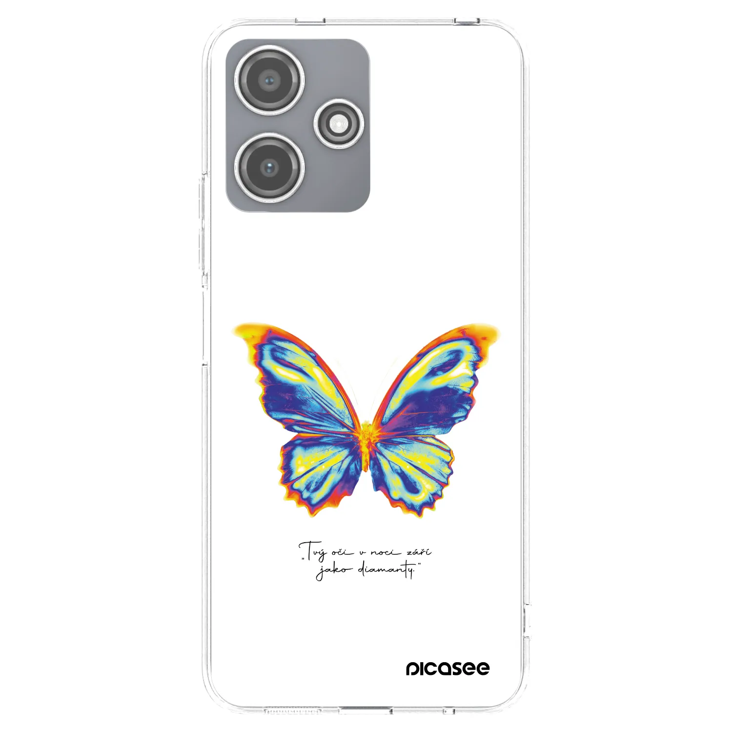 Picasee silikonska prozirna maskica za Xiaomi Redmi 12 5G - Diamanty White