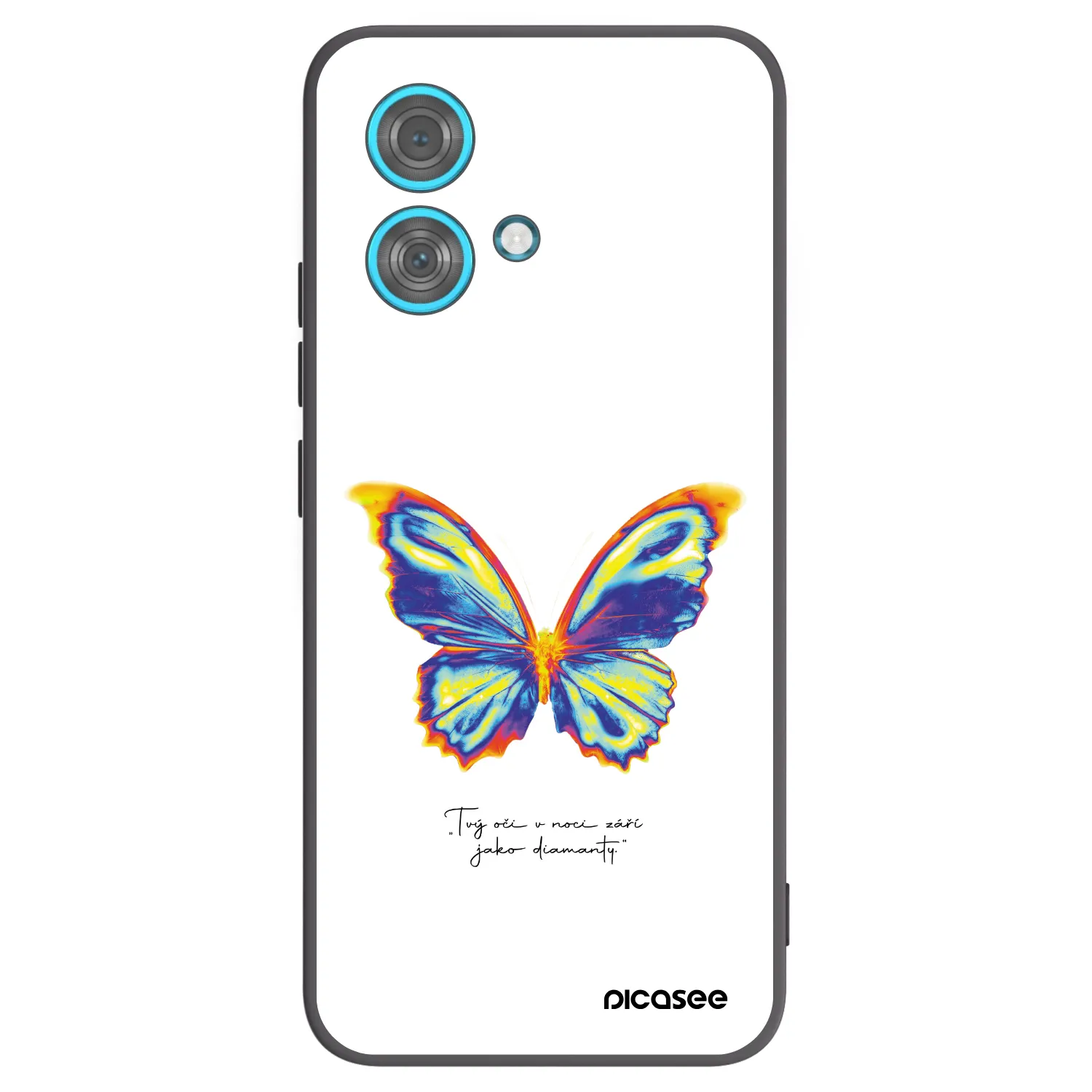 Picasee crna silikonska maskica za Motorola Edge 40 Neo - Diamanty White