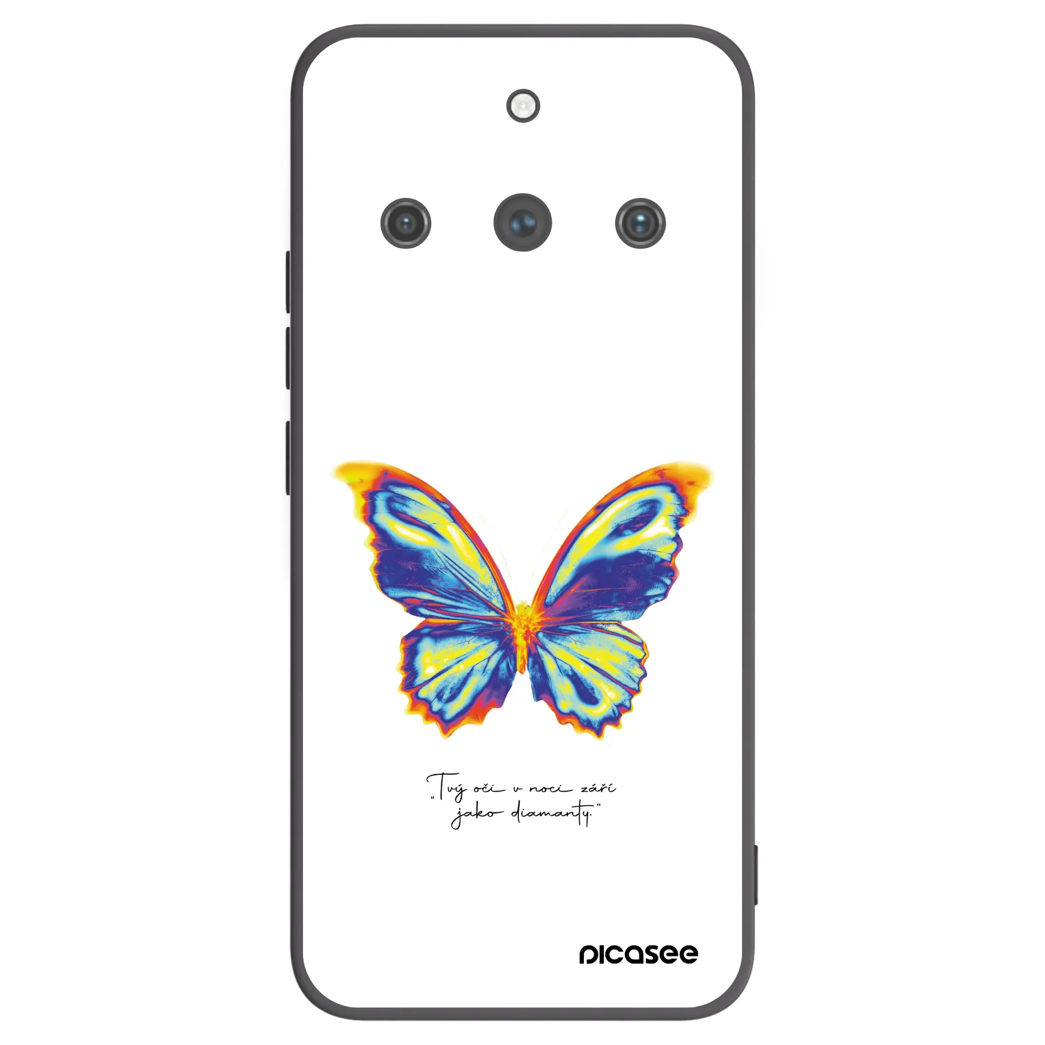Picasee crna silikonska maskica za Realme 11 Pro+ - Diamanty White