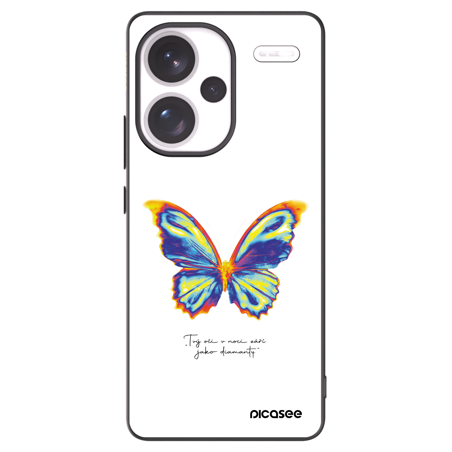 Picasee crna silikonska maskica za Xiaomi Redmi Note 13 Pro+ 5G - Diamanty White