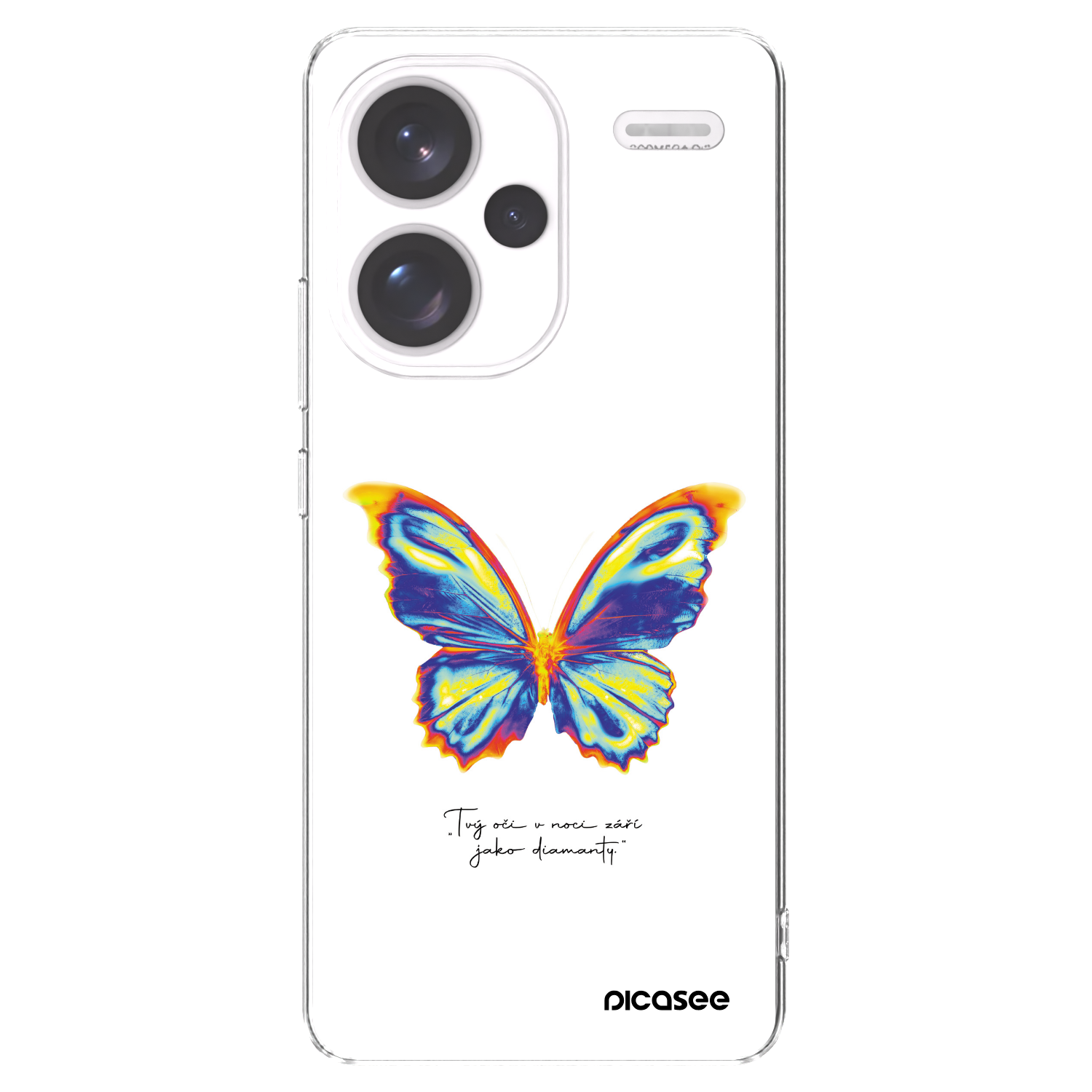Picasee silikonska prozirna maskica za Xiaomi Redmi Note 13 Pro+ 5G - Diamanty White