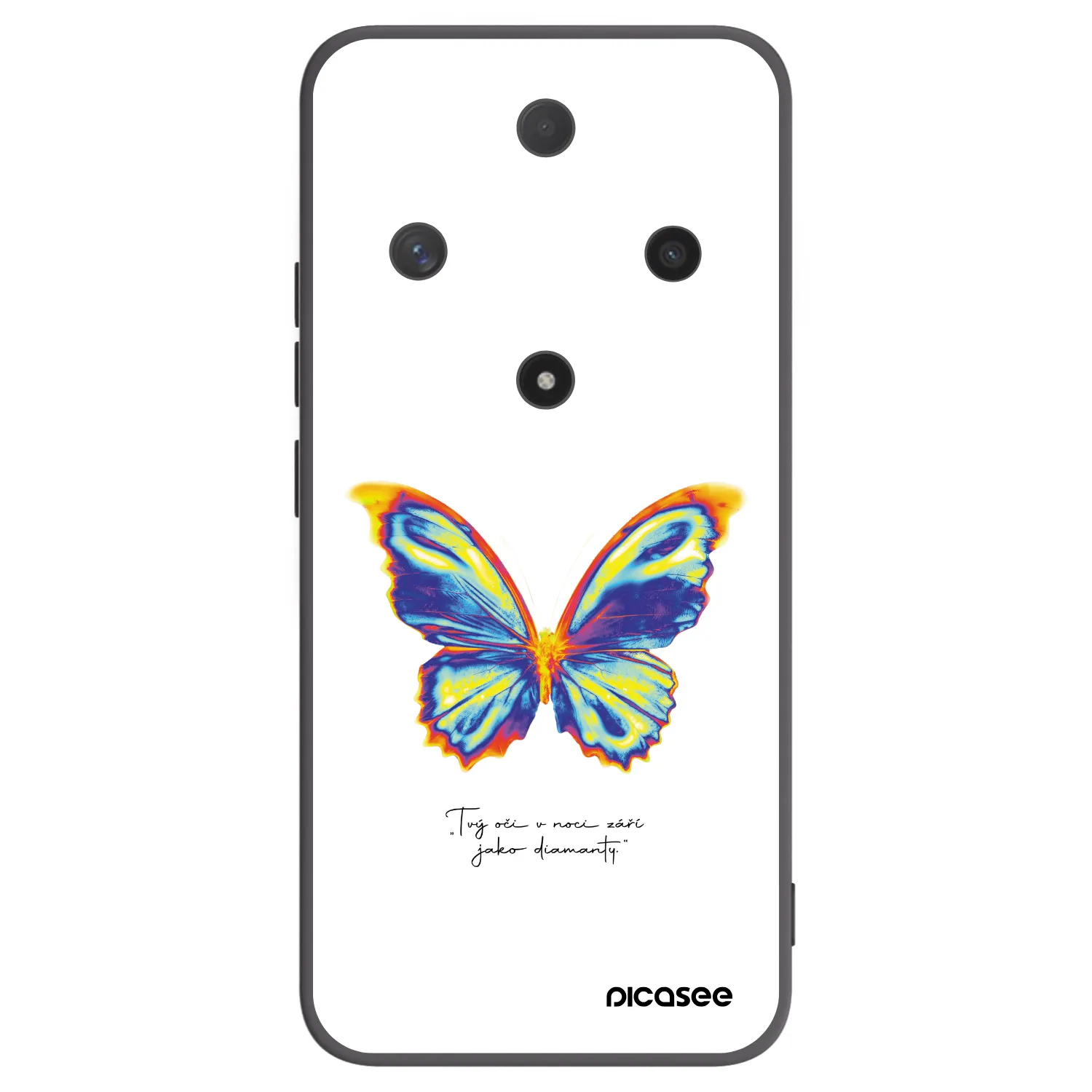 Picasee crna silikonska maskica za Honor Magic6 Lite 5G - Diamanty White